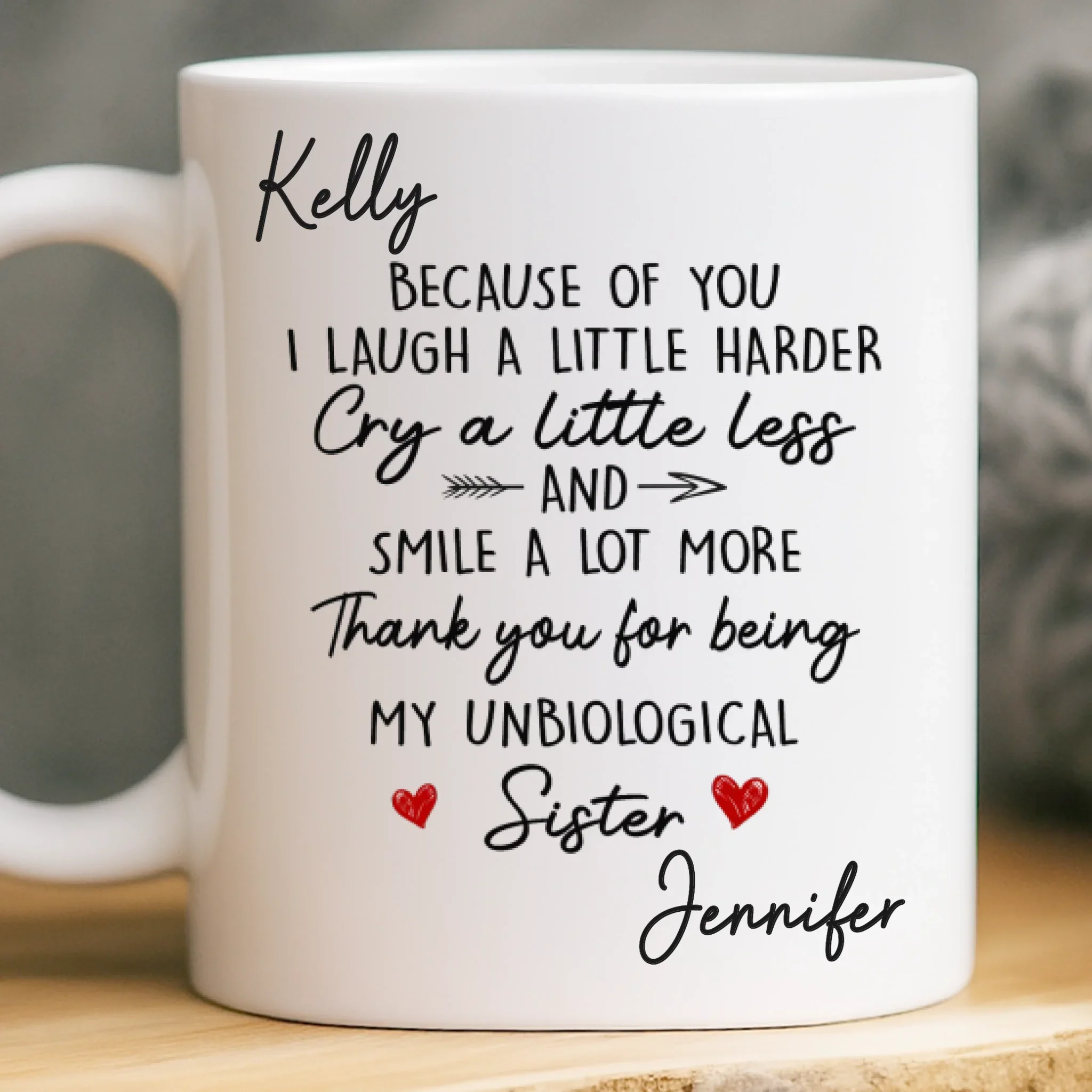 Custom Mug - Personalized Best Friend Birthday Gifts For Women, Besties, Sisters, BFF - You Make Days Brighter - Robaser