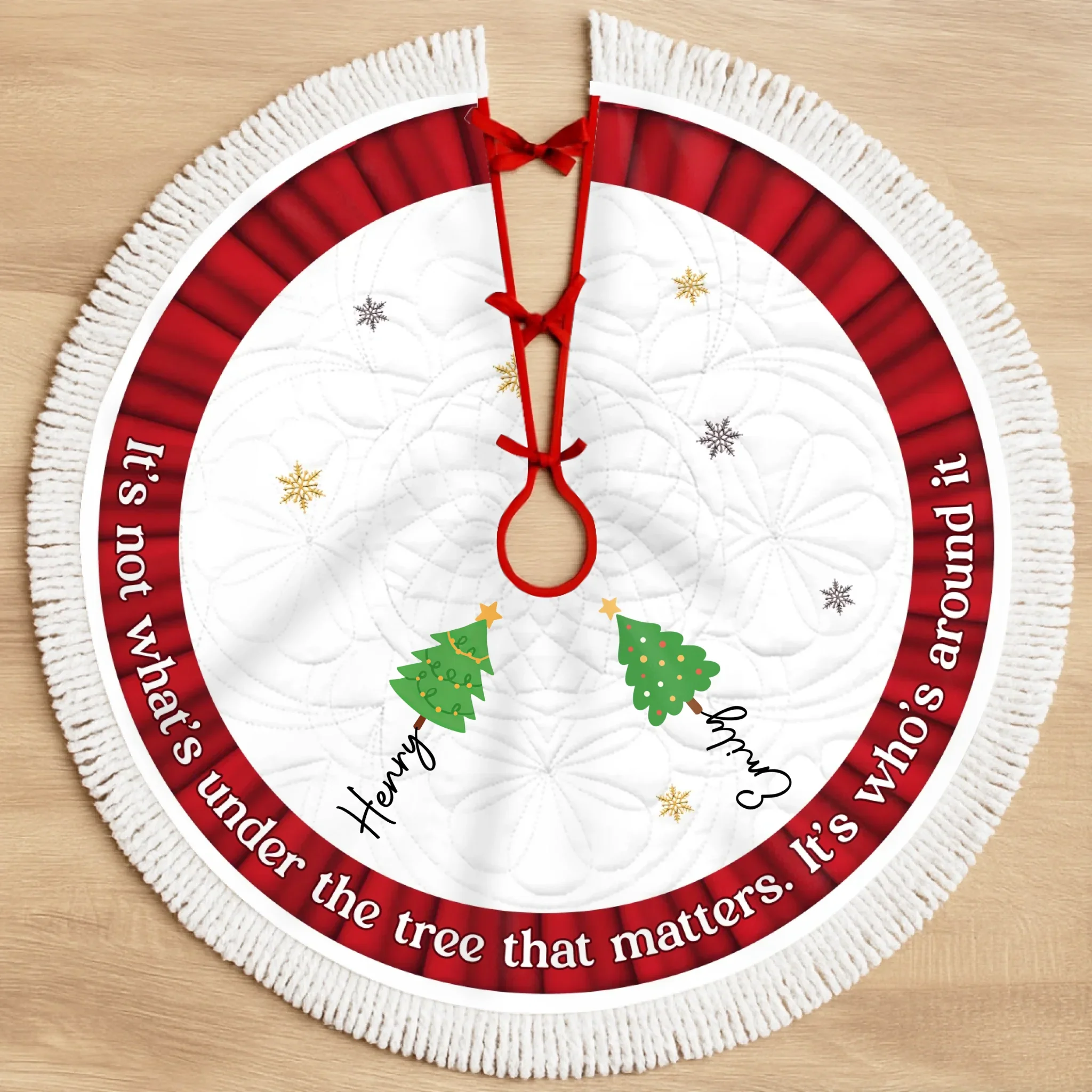 Custom Tree Skirt - Personalized Christmas Birthday Gifts For Mom, Dad, Brother, Sister, Kids - Where Our Memories Gather - Robaser