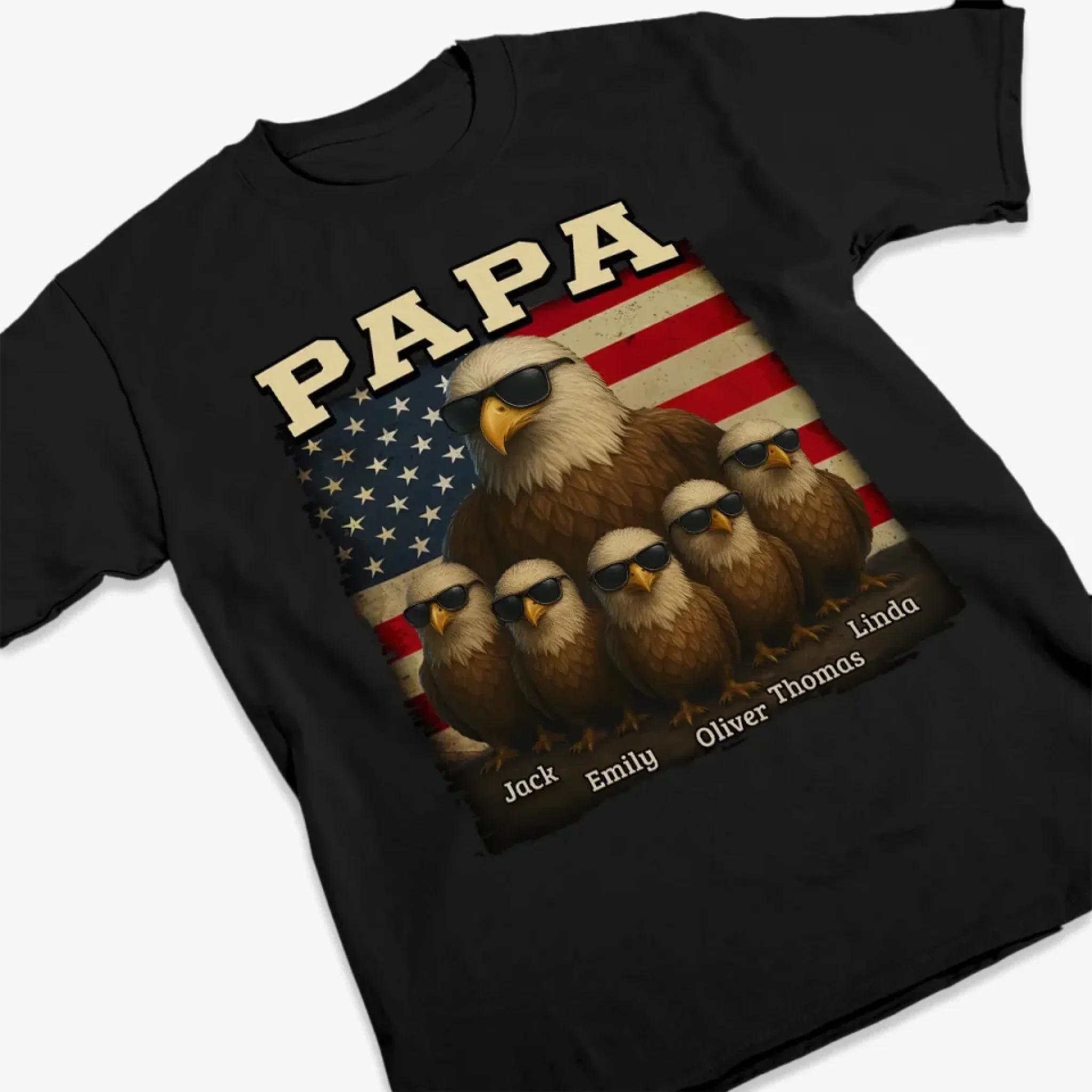No Storm Too Big With Papa In The Sky - Family Personalized Custom Unisex T-shirt, Premium T-shirt, Hoodie - Father's Day, Gift For Dad, Grandpa - Robaser
