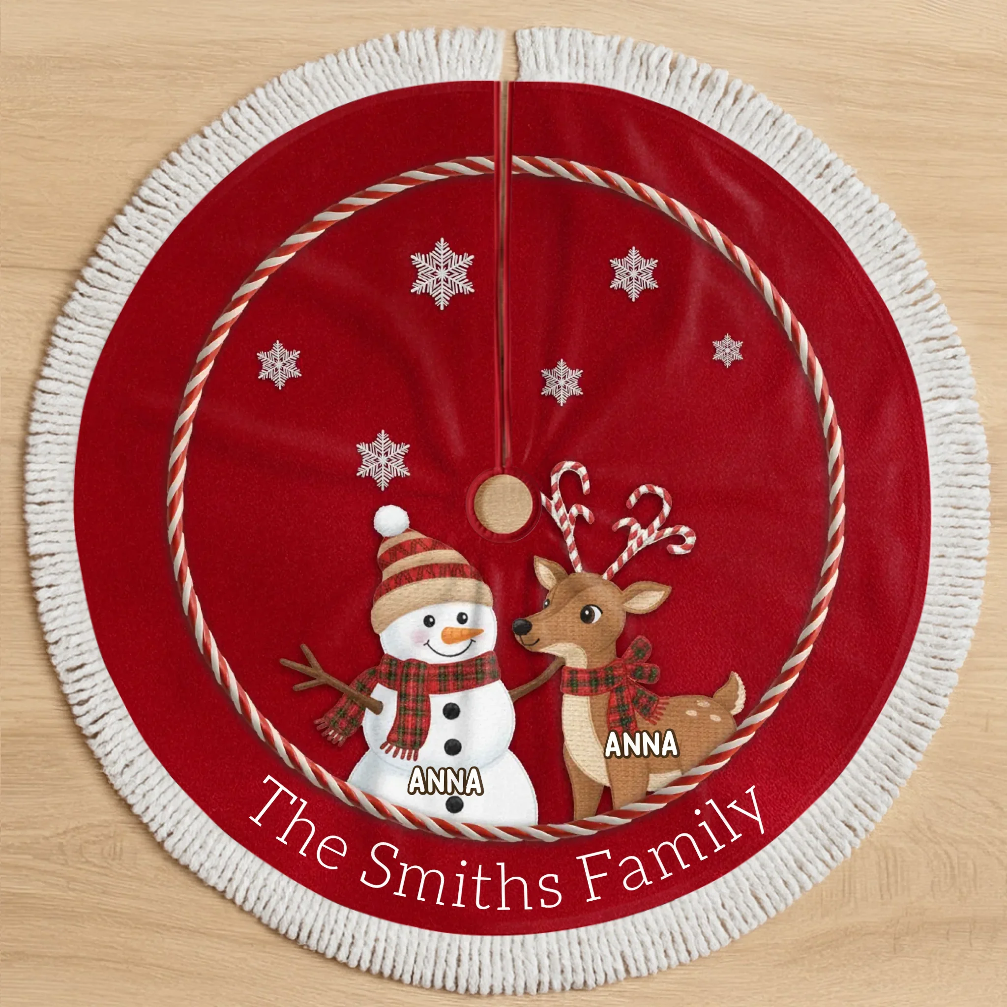 Custom Tree Skirt - Personalized Christmas Birthday Gifts For Mom, Dad, Brother, Sister, Kids - Family Makes The Season Bright - Robaser