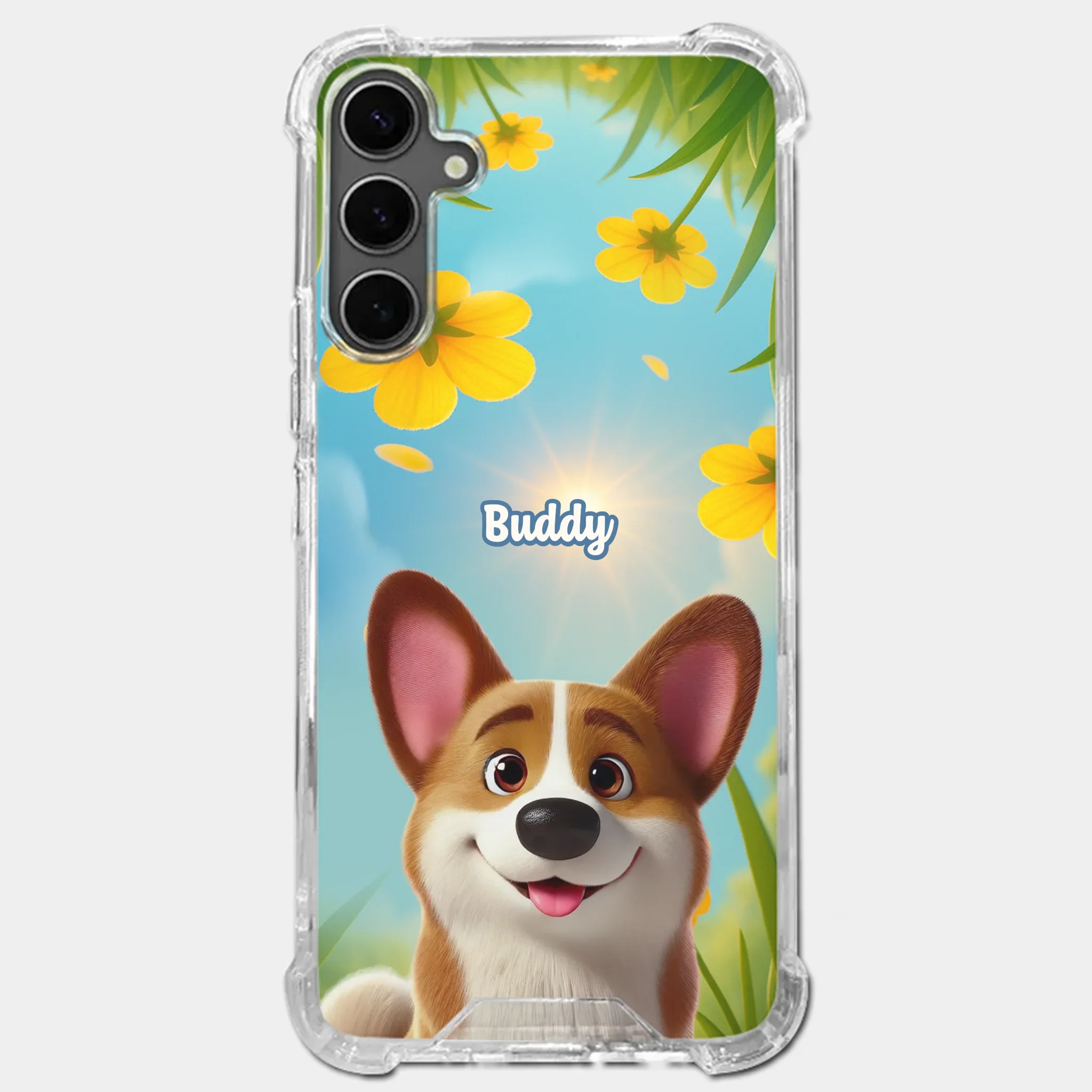 Custom Clear Phone Case - Personalized Birthday Gifts For Dog Lovers, Dog Dad And Mom - You Light Up My Day - Robaser