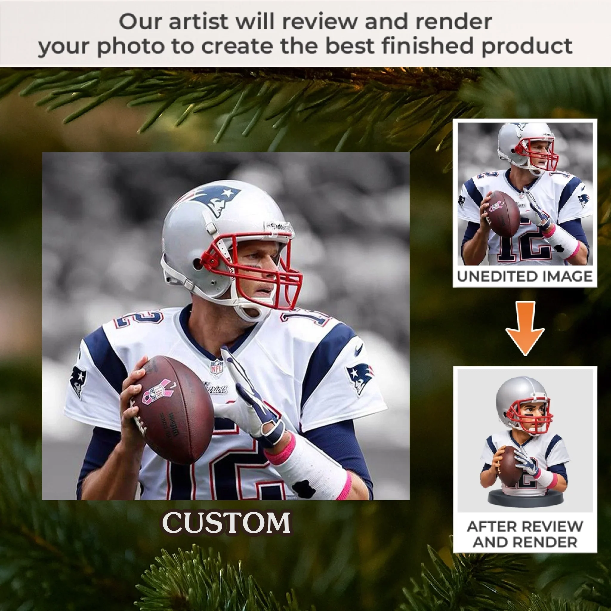 Custom Photo Acrylic Ornament - Personalized Christmas Birthday Sport Gifts For Sports Lovers - Strength Speed Spirit Define True Sport - Robaser