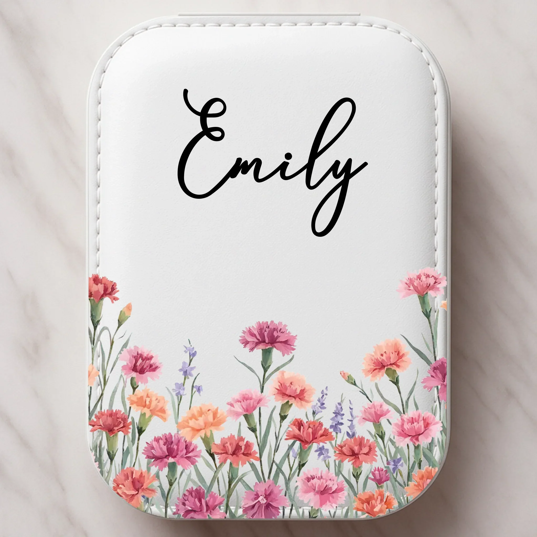 Custom Jewelry Box LED Makeup - Personalized Birthday Gifts For Besties, Sisters, BFF, Family, Yourself - Growing Into My Brighter Self - Robaser