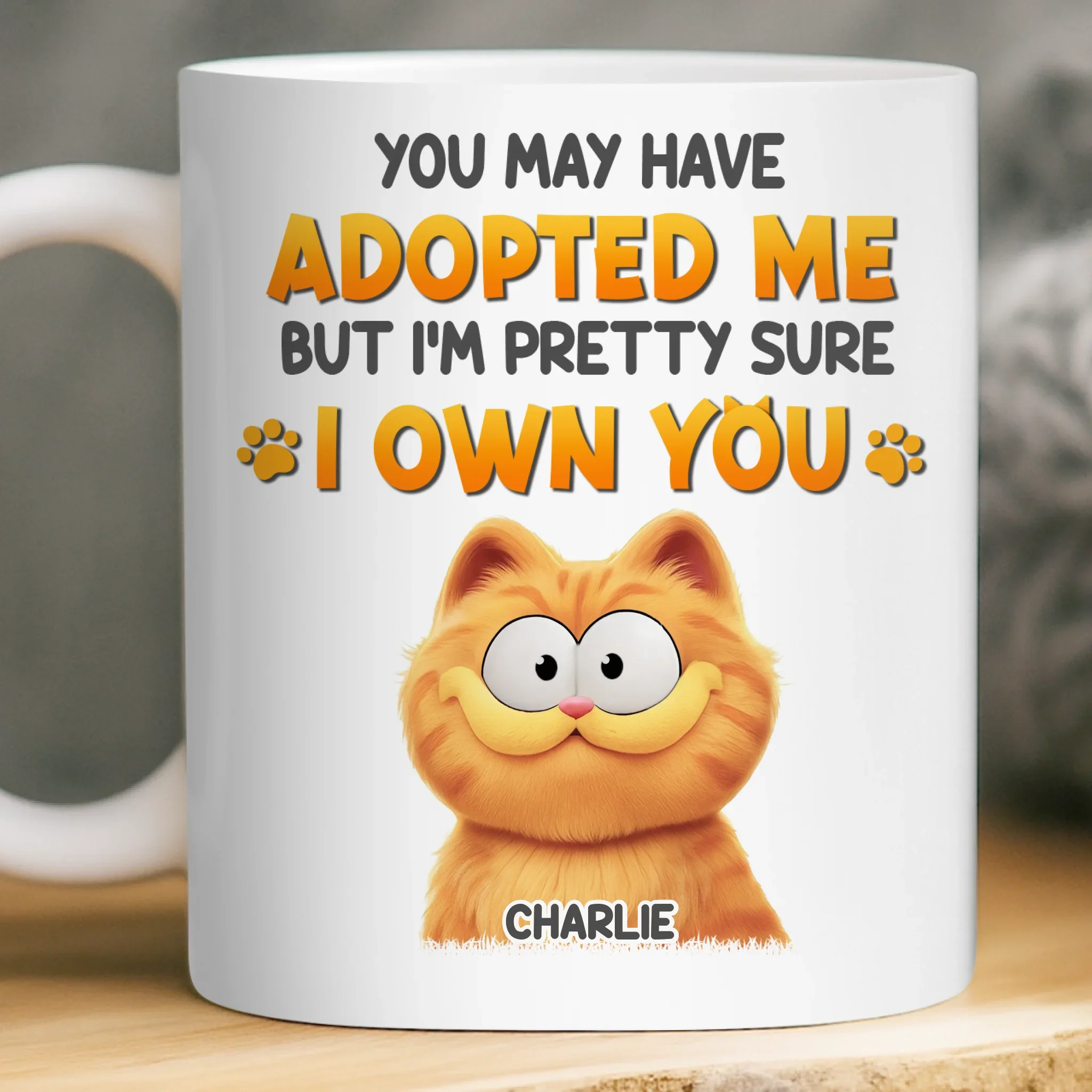Custom Mug - Personalized Birthday Gifts For Cat Lovers, Cat Mom And Dad - Owned By My Cat - Robaser