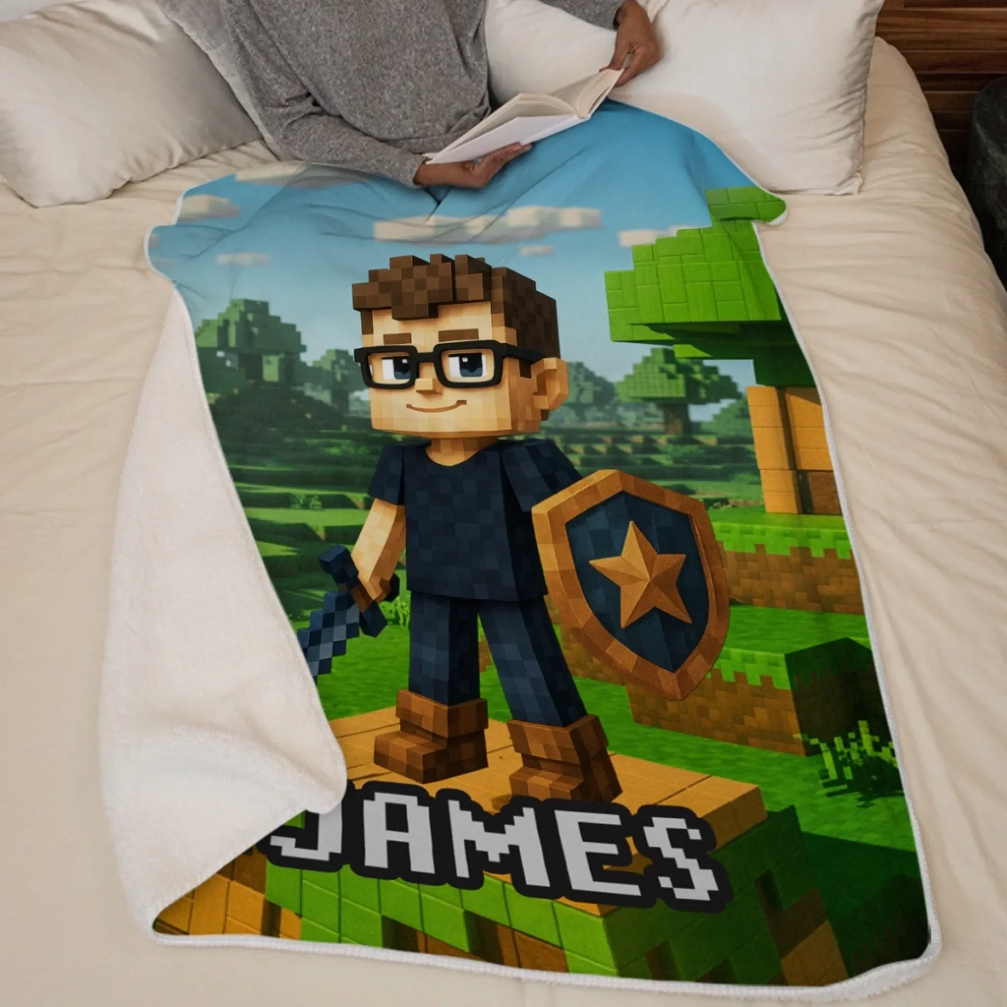 Custom Photo Blanket - Personalized Birthday Gifts For Kids - Big Dreams Little Heart - Robaser