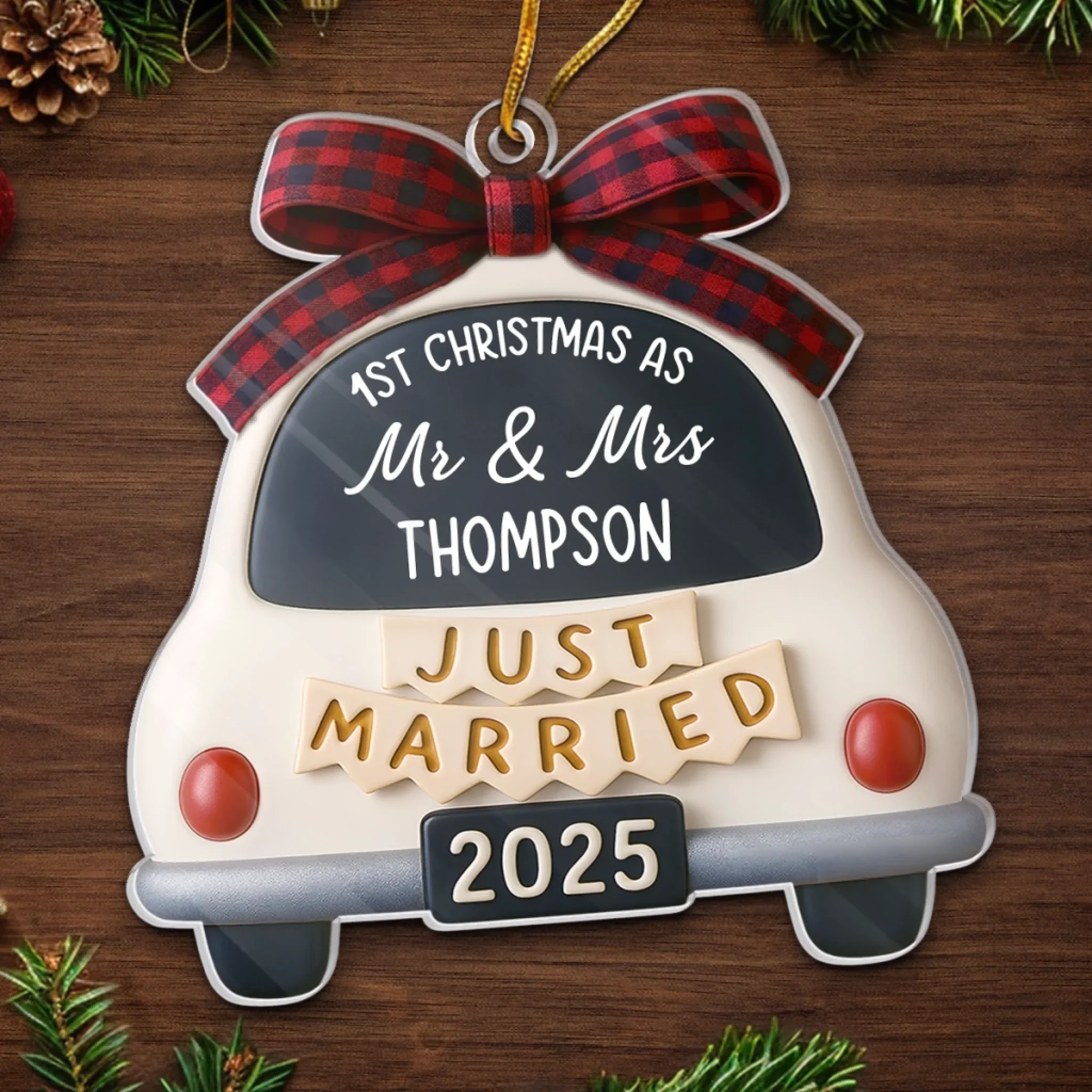Custom Acrylic Ornament - Personalized Anniversary Christmas Wedding Gifts For Husband And Wife, Him And Her - Our Sweetest Beginning - Robaser