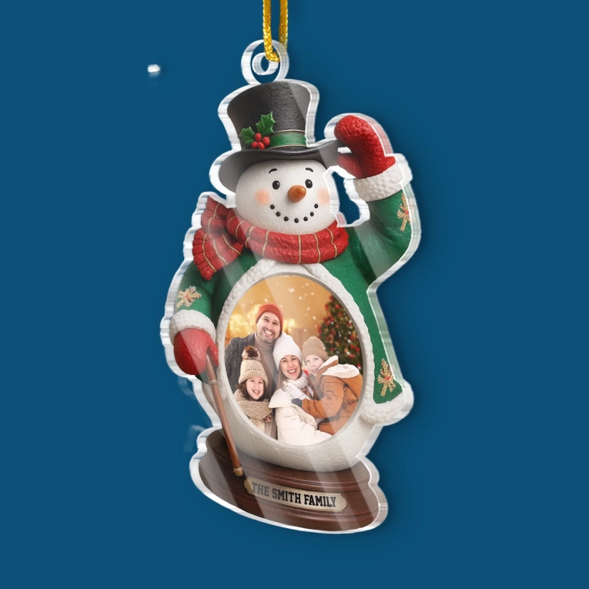 Custom Photo Acrylic Ornament - Personalized Christmas Birthday Gifts For Mom, Dad, Kids - Snow Much Love Inside - Robaser