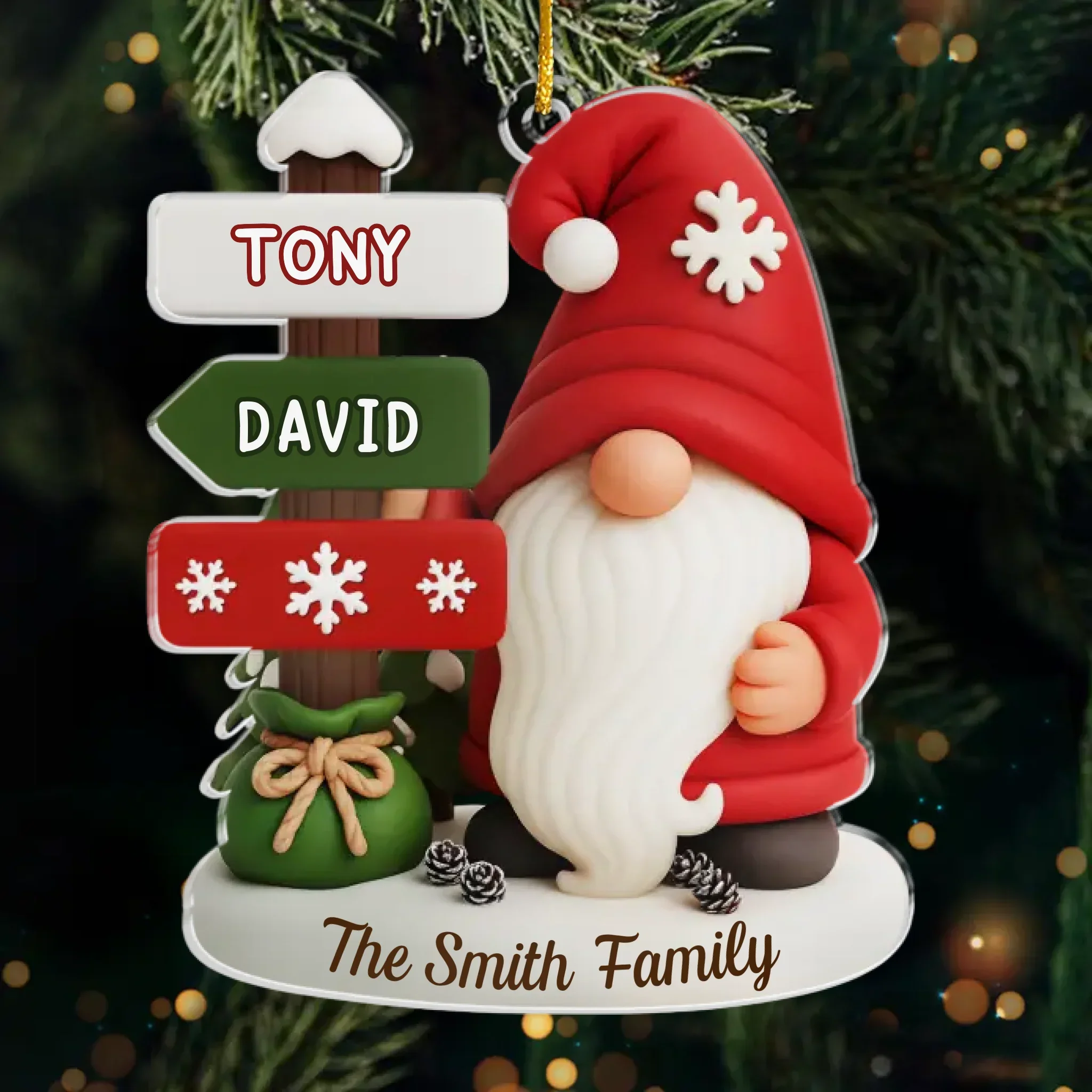 Custom Acrylic Ornament - Personalized Christmas Birthday Gifts For Mom, Dad, Kids - The Magic Begins With Us - Robaser