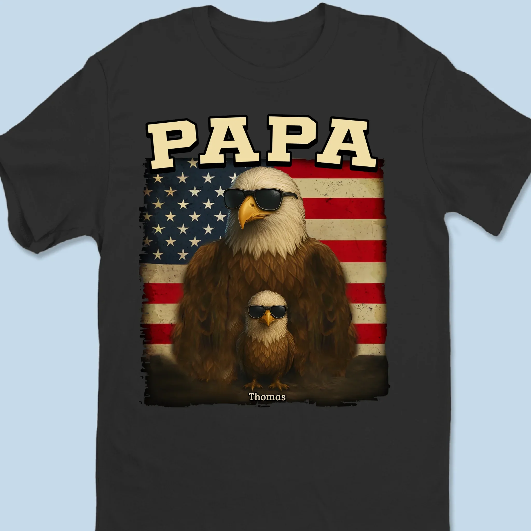 No Storm Too Big With Papa In The Sky - Family Personalized Custom Unisex T-shirt, Premium T-shirt, Hoodie - Father's Day, Gift For Dad, Grandpa - Robaser