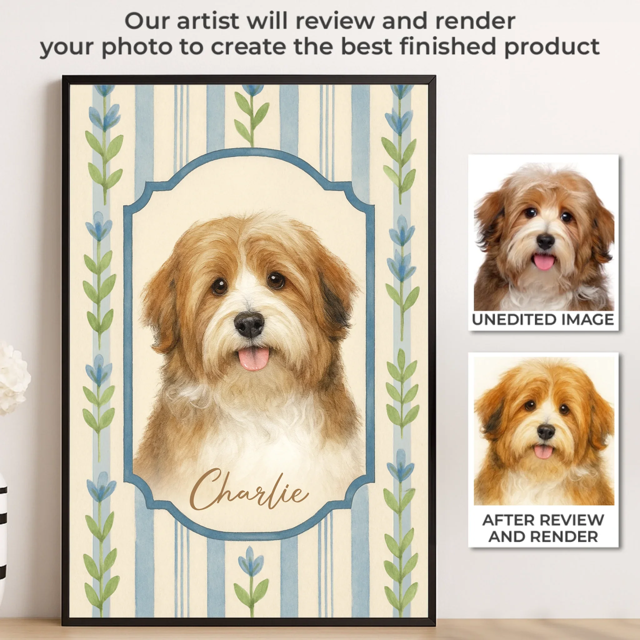 Custom Photo Vertical Poster - Personalized Pet Memorial Sympathy Gifts For Dogs, Cats - Joy In Every Wag - Robaser