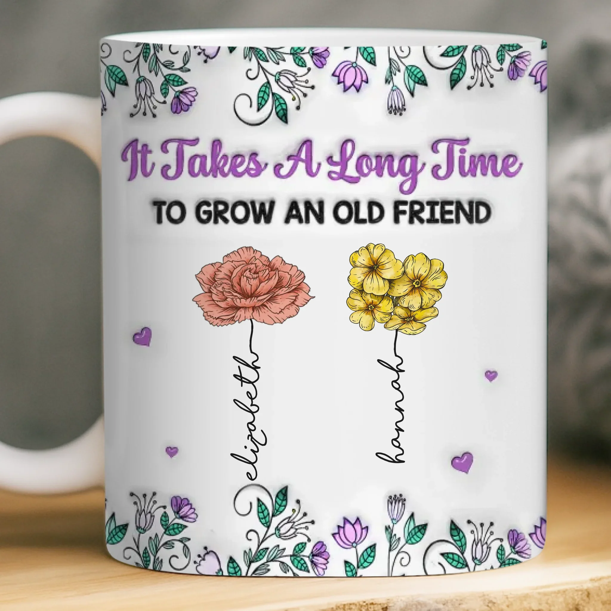 Custom Mug - Personalized Best Friend Birthday Gifts For Women, Besties, Sisters, BFF - Partners In Shine - Robaser