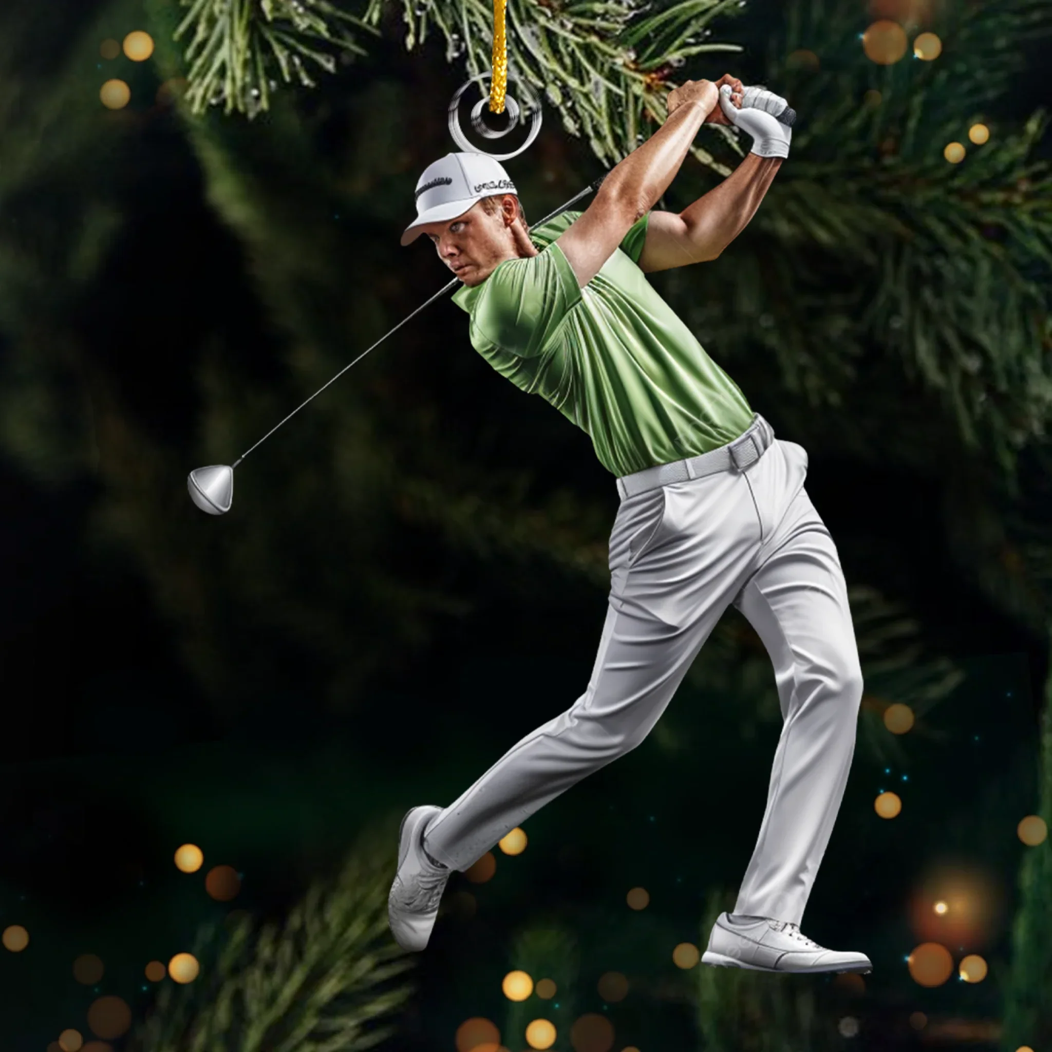 Custom Photo Acrylic Ornament - Personalized Christmas Birthday Gifts For Besties, Sisters, BFF, Family, Yourself - Play Hard Live Happy - Robaser