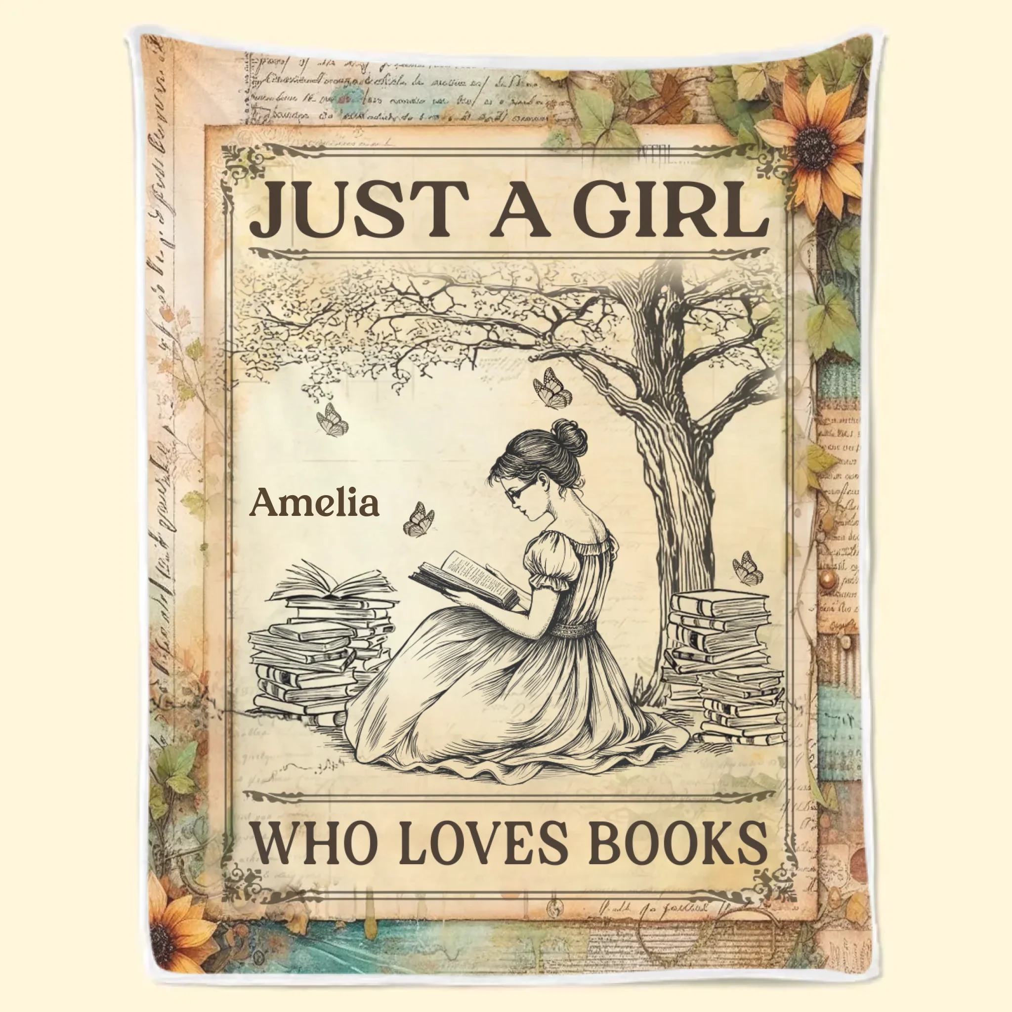 Custom Blanket - Personalized Bookish Gifts For Book Lovers, Bookworms, Readers - Lost In Stories - Robaser