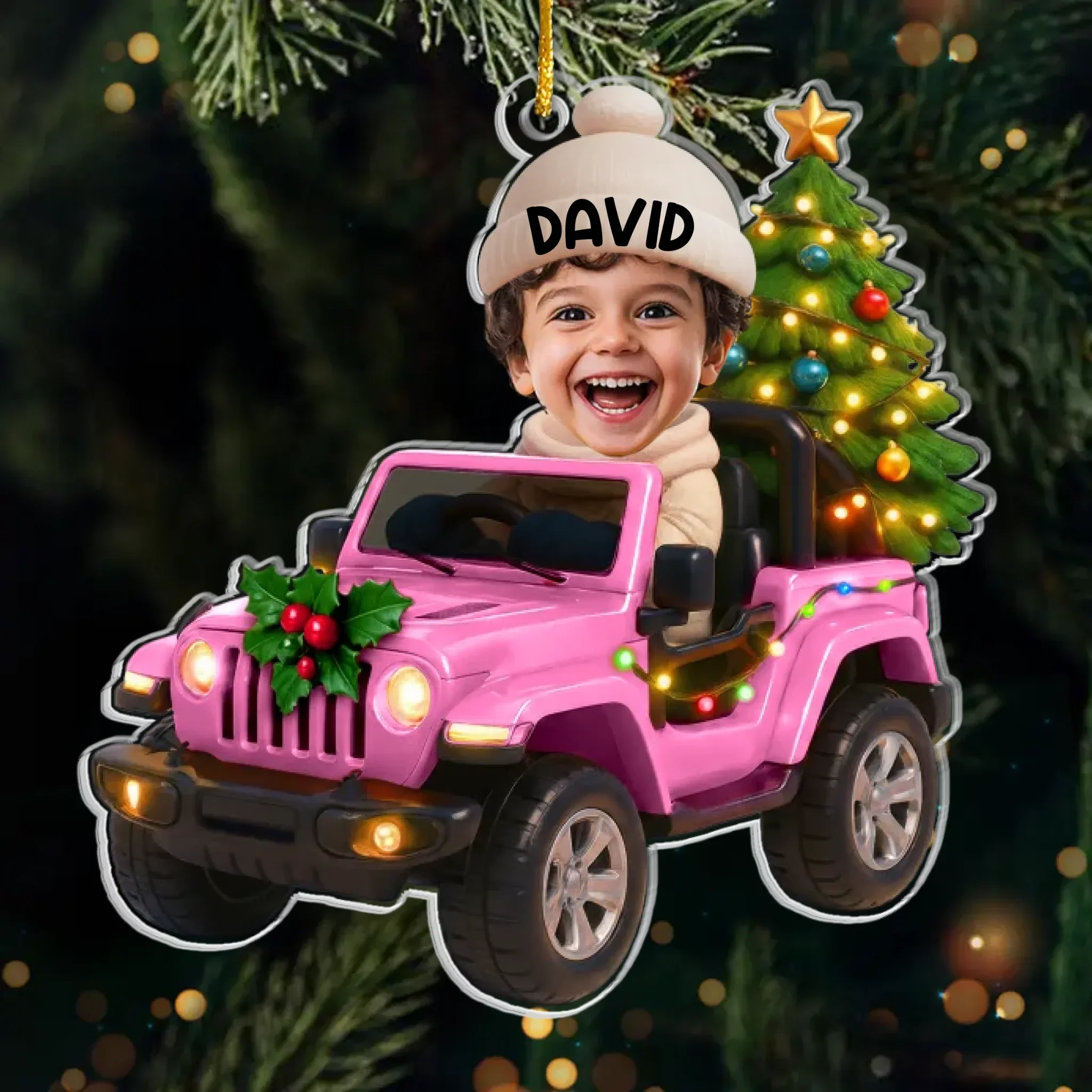 Custom Photo Acrylic Ornament - Personalized Christmas Birthday Gifts For Kids - Little Journeys Filled With Wonder - Robaser