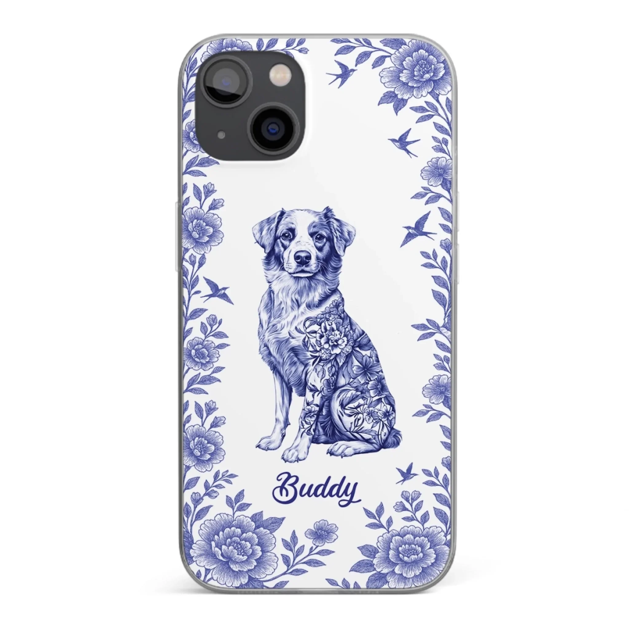 Elegance In Bloom, Love In Fur - Dog Personalized Custom Clear Phone Case - Gift For Pet Owners, Pet Lovers - Robaser