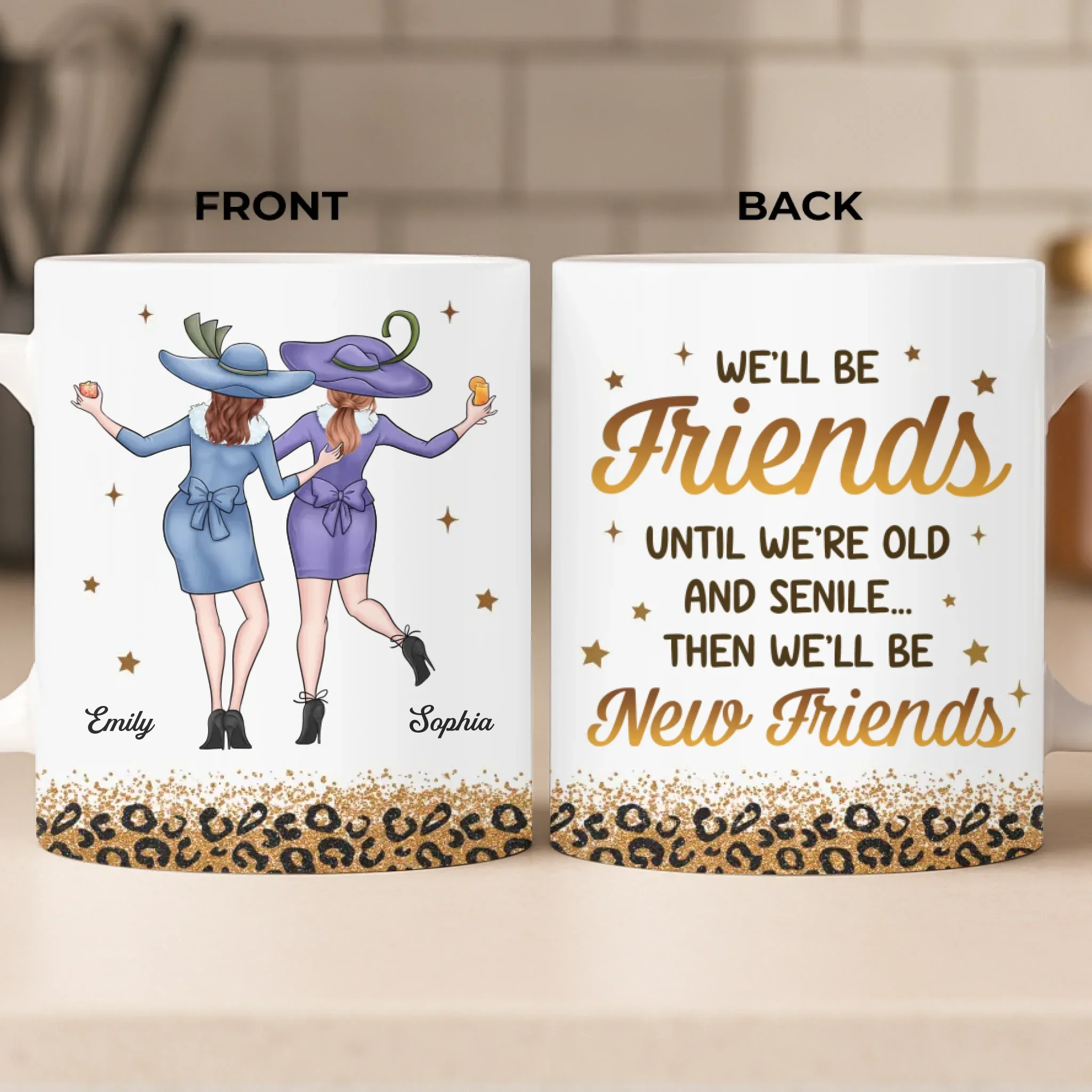 Custom Mug - Personalized Best Friend Birthday Gifts For Women, Besties, Sisters, BFF - You Make My World Loud - Robaser
