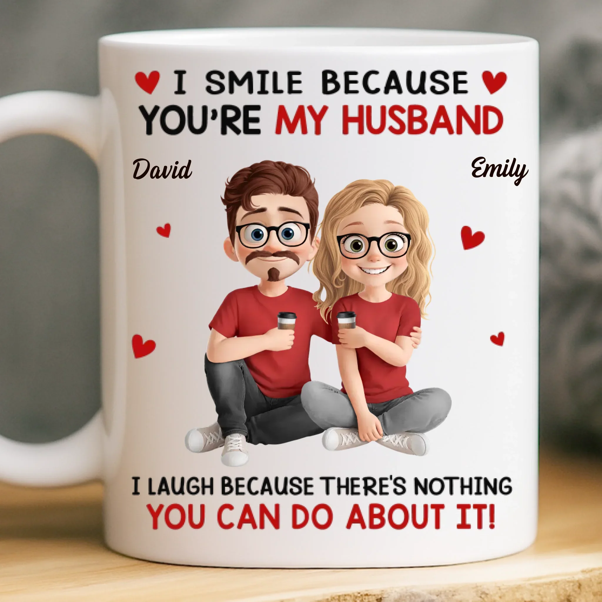 Custom Mug - Personalized Anniversary Wedding Gifts For Husband And Wife, Him And Her - In You I Found My Forever - Robaser