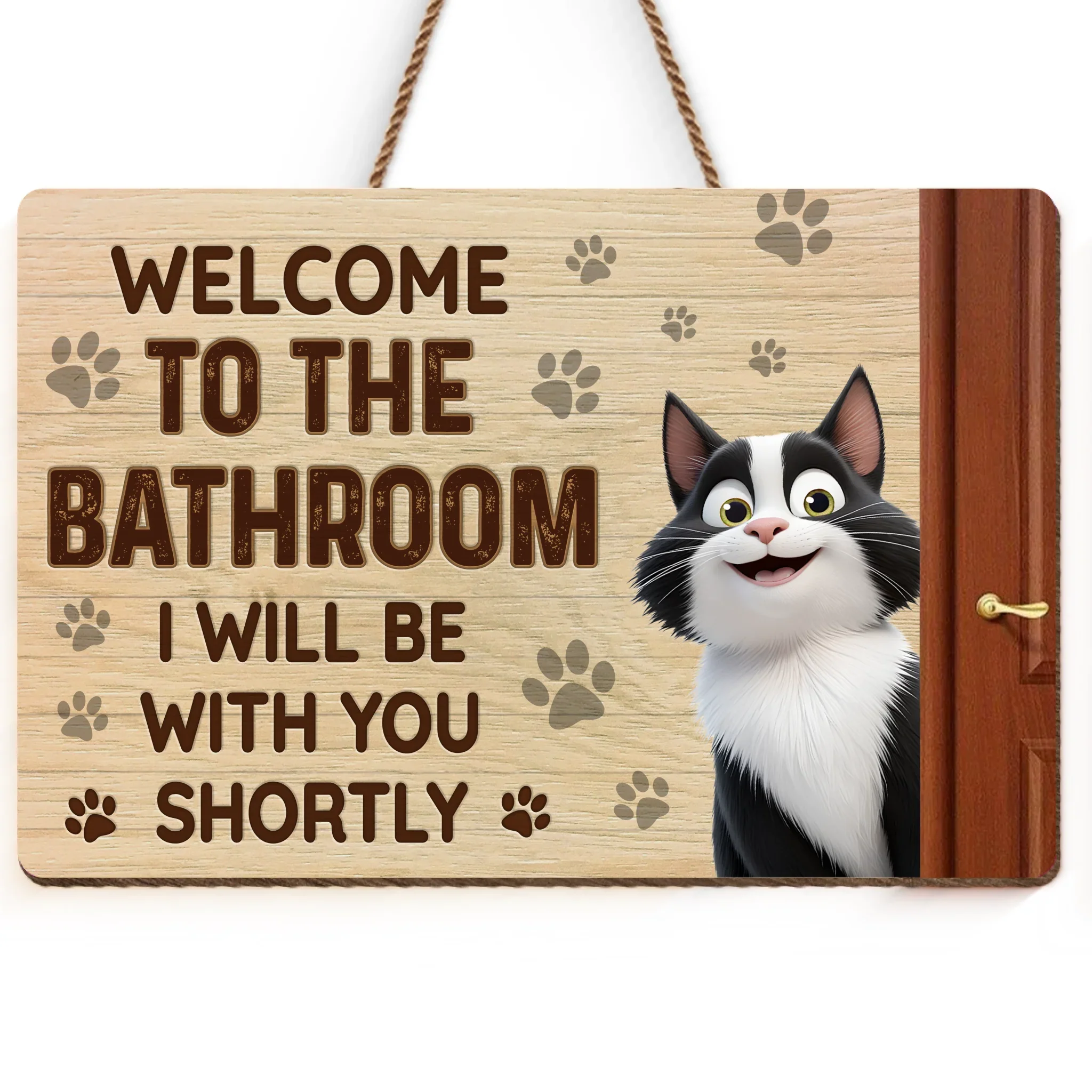 Custom Wood Sign - Personalized Birthday Gifts For Cat Lovers, Cat Mom And Dad - Warning, Cat Hair Zone - Robaser