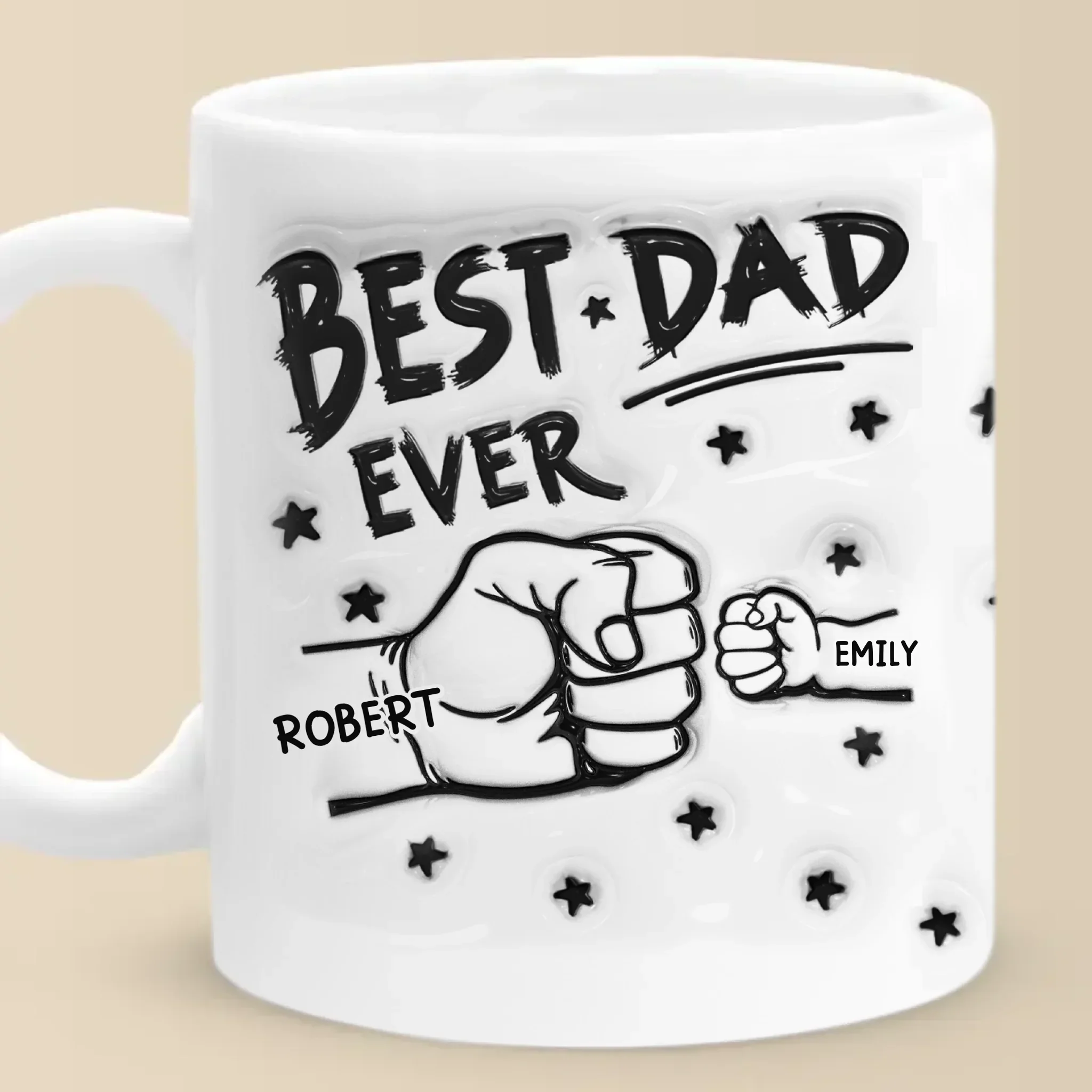 My Team, My Pride, My Kids - Family Personalized Custom 3D Inflated Effect Printed Mug - Father's Day, Gift For Dad, Grandpa - Robaser