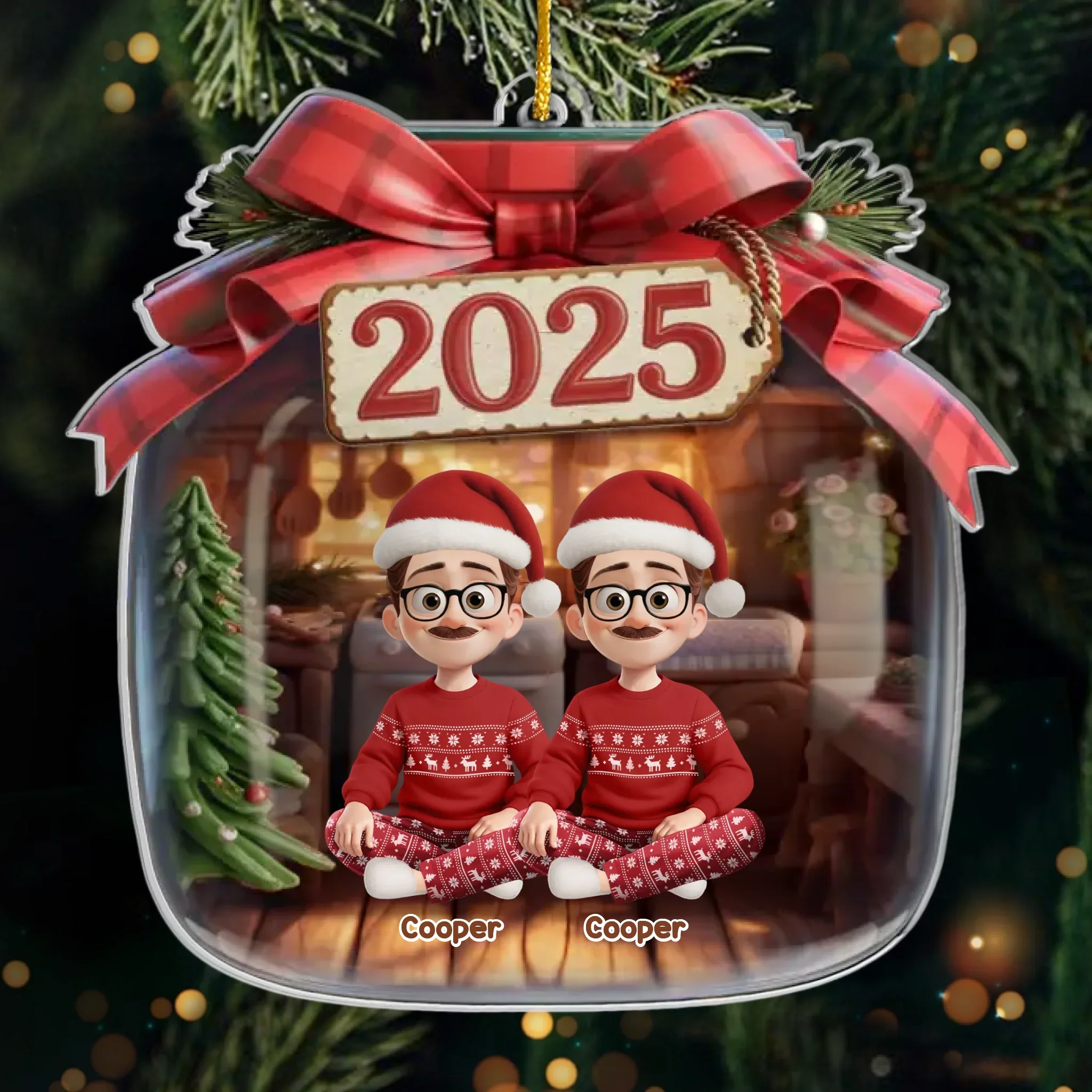 Custom Acrylic Ornament - Personalized Christmas Birthday Gifts For Family, Dog Cat Lovers - Our Kind Of Merry Madness - Robaser