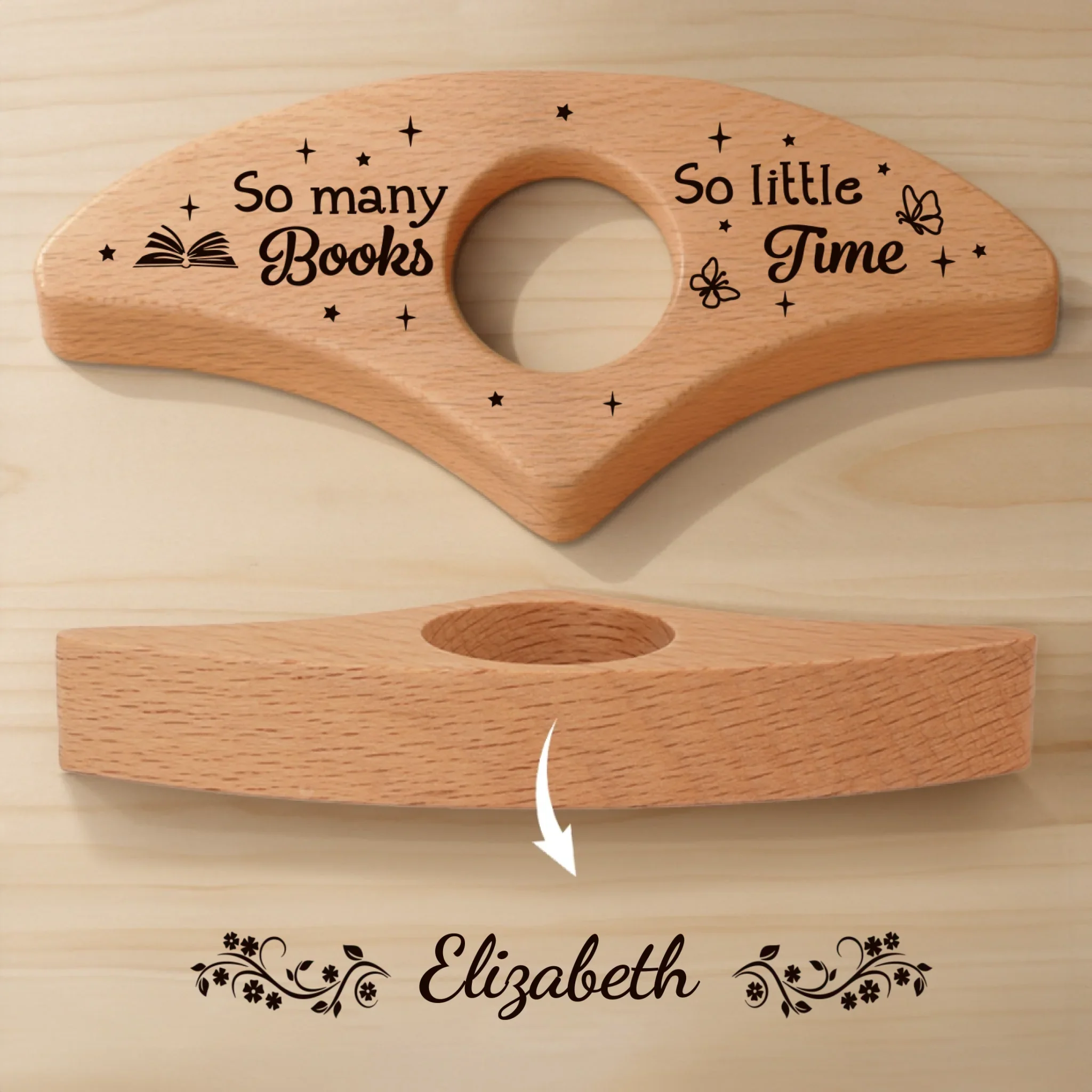 Custom Book Page Holder - Personalized Christmas Bookish Gifts For Book Lovers, Bookworms, Readers - Book Nerd, Chapter Queen - Robaser