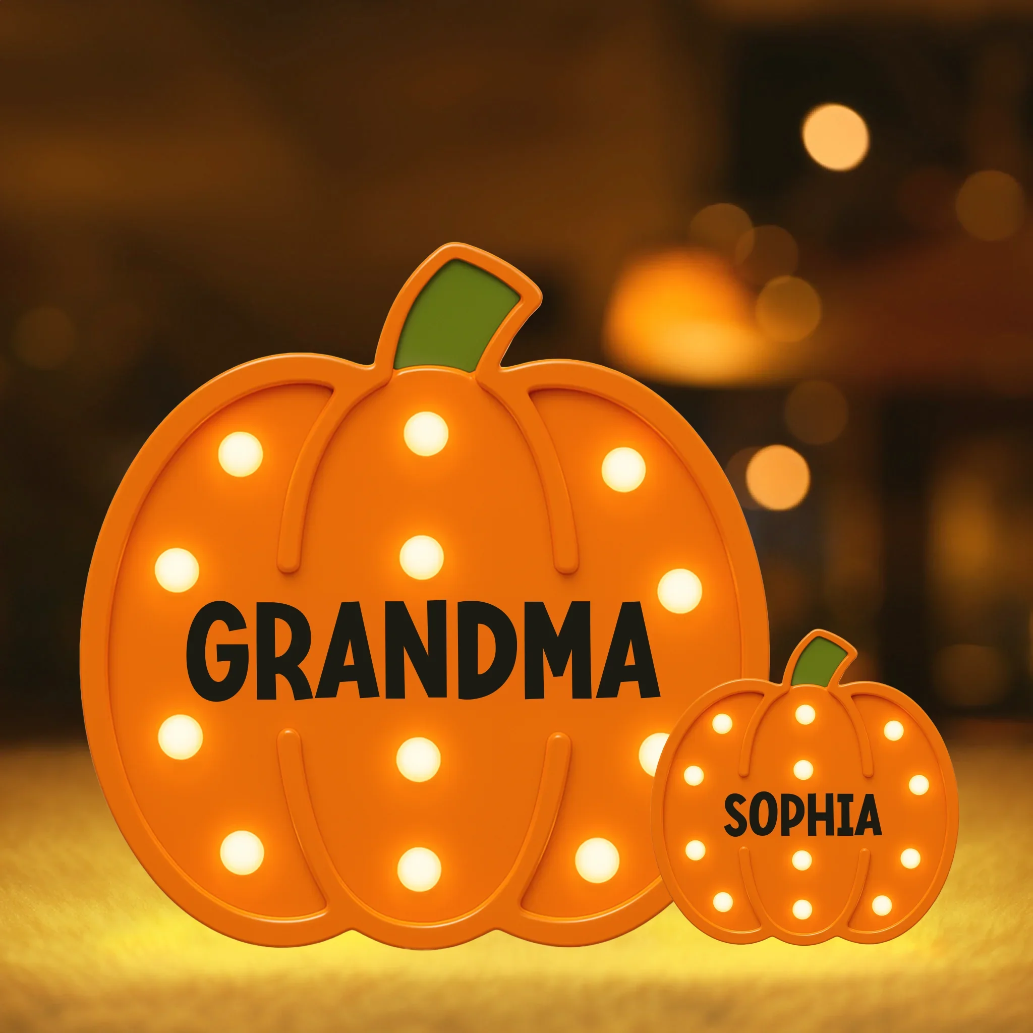 Custom Shaped Light Box - Personalized Autumn Birthday Gifts For Mom, Dad, Kids - Home Is Where Love Grows - Robaser