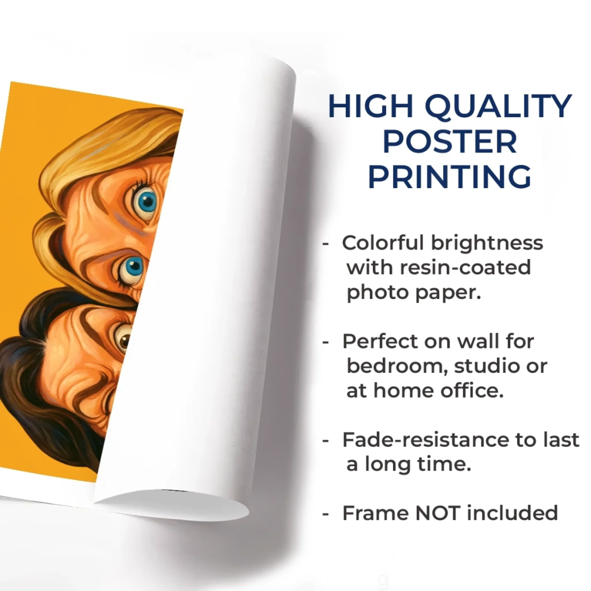 Custom Photo Funny Caricature Vertical Poster - Personalized Best Friend Birthday Gifts For Women - The Besties Time - Robaser