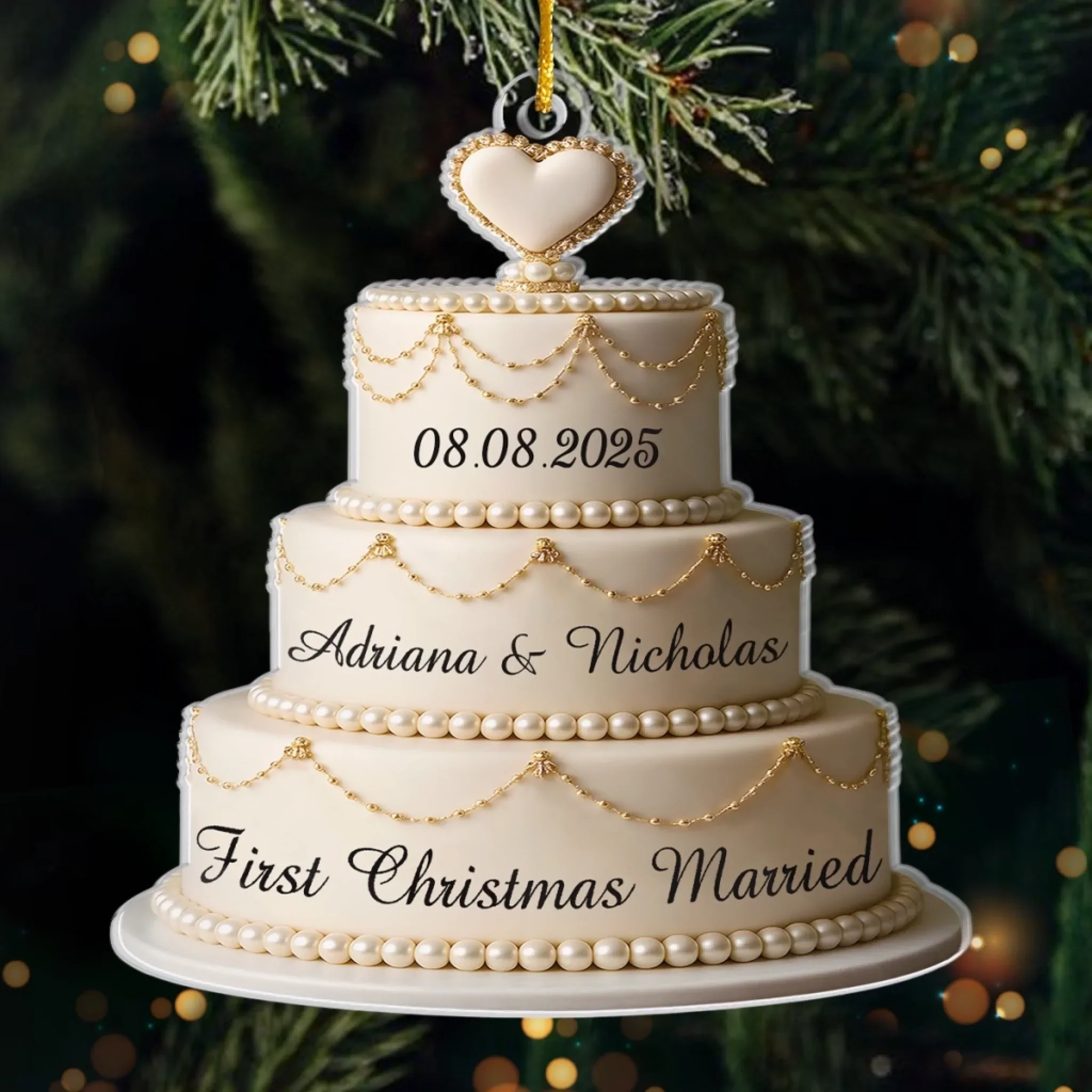 Custom Acrylic Ornament - Personalized Anniversary Christmas Wedding Gifts For Husband And Wife, Him And Her - Our Love Story, Freshly Baked - Robaser