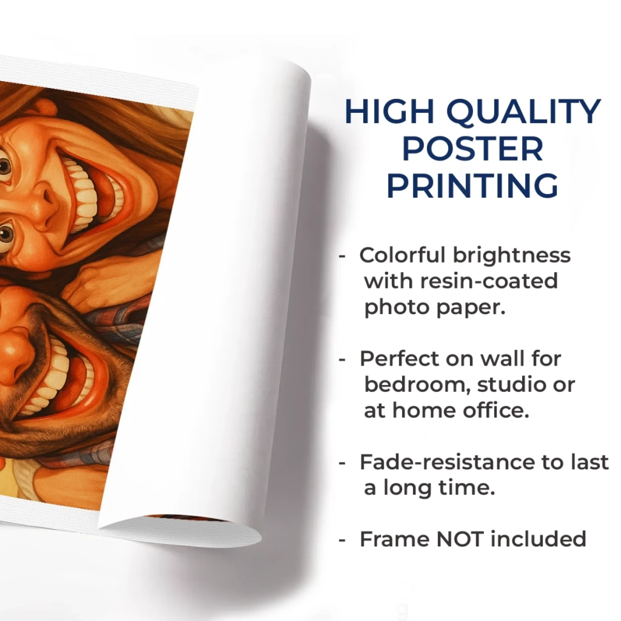 Custom Photo Funny Caricature Vertical Poster - Personalized Anniversary Wedding Gifts For Husband And Wife, Him And Her - Congratulations, You  re Stuck With Me - Robaser