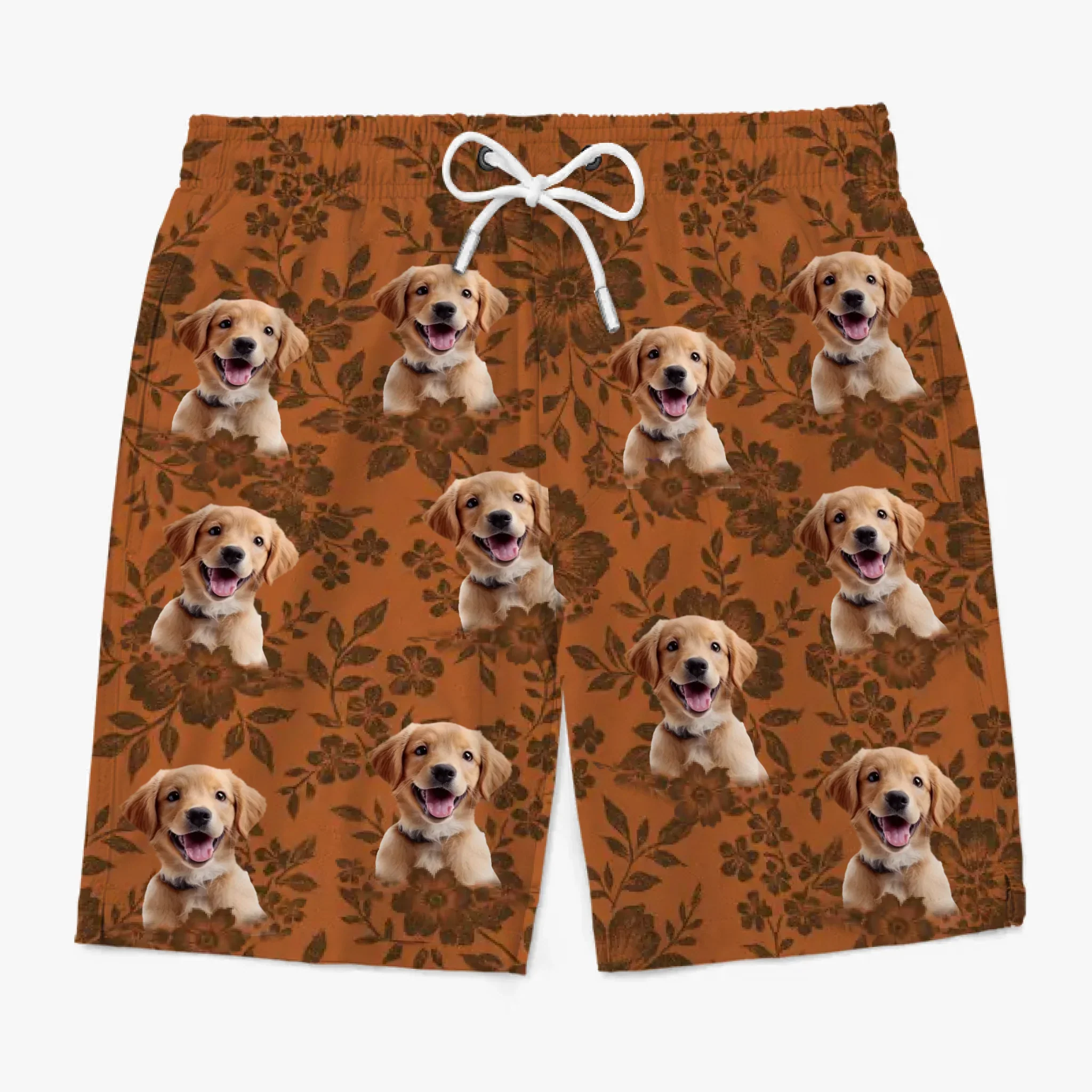 Custom Photo Sandy Paws & Aloha Days - Dog & Cat Personalized Custom Tropical Hawaiian Aloha Men Beach Shorts - Summer Vacation Gift For Pet Owners, Pet Lovers - Robaser