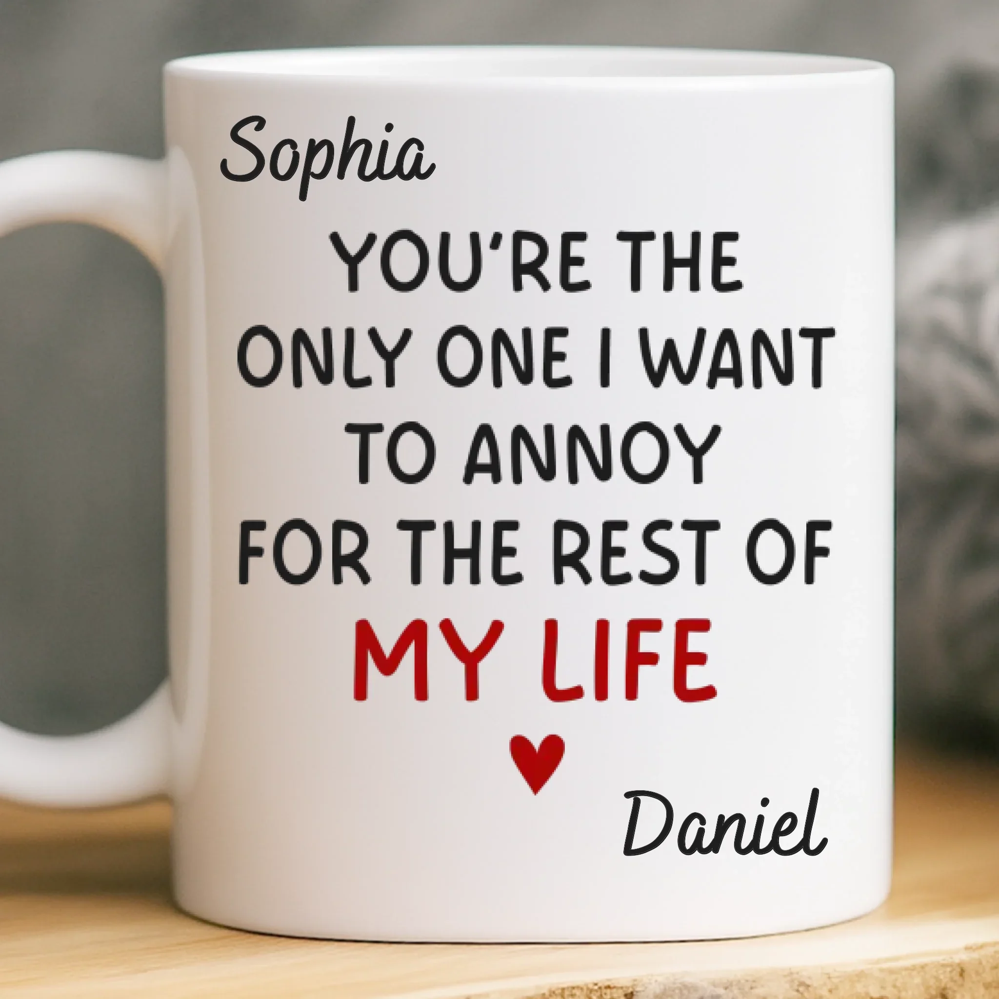 Custom Mug - Personalized Anniversary Christmas Wedding Gifts For Husband And Wife, Him And Her - I Pick You To Annoy, Daily - Robaser