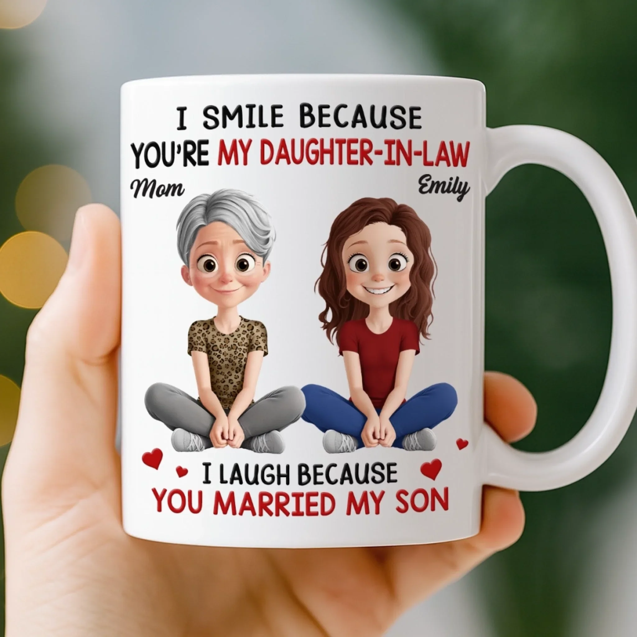 Custom Mug - Personalized Birthday Gifts For Mom, Daughter-In-Law - More Than Family - Robaser
