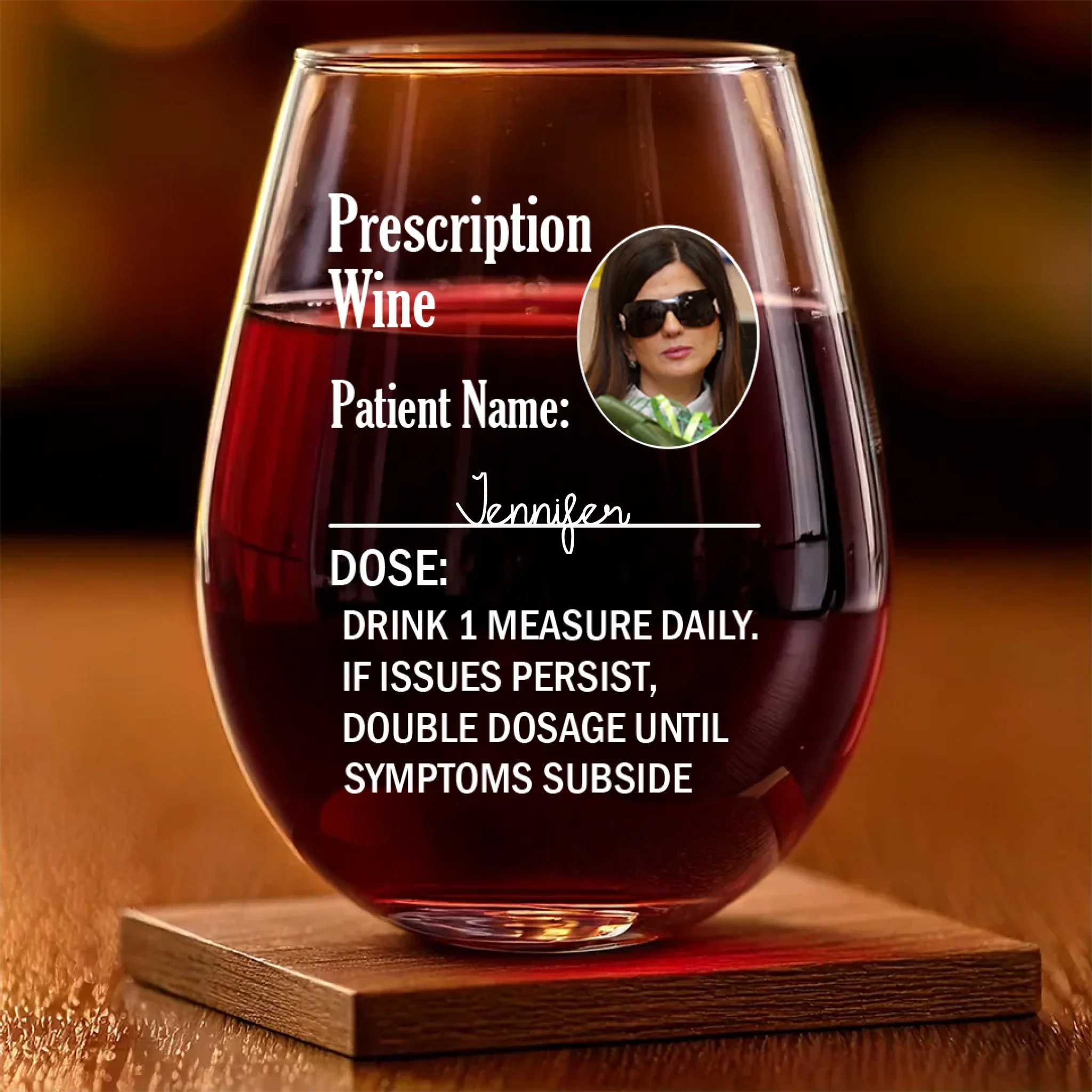 Custom Photo Doctor  s Orders, Sip And Relax - Family Personalized Custom Wine Glass - Gift For Yourself, Best Friends, Siblings, Family Members - Robaser