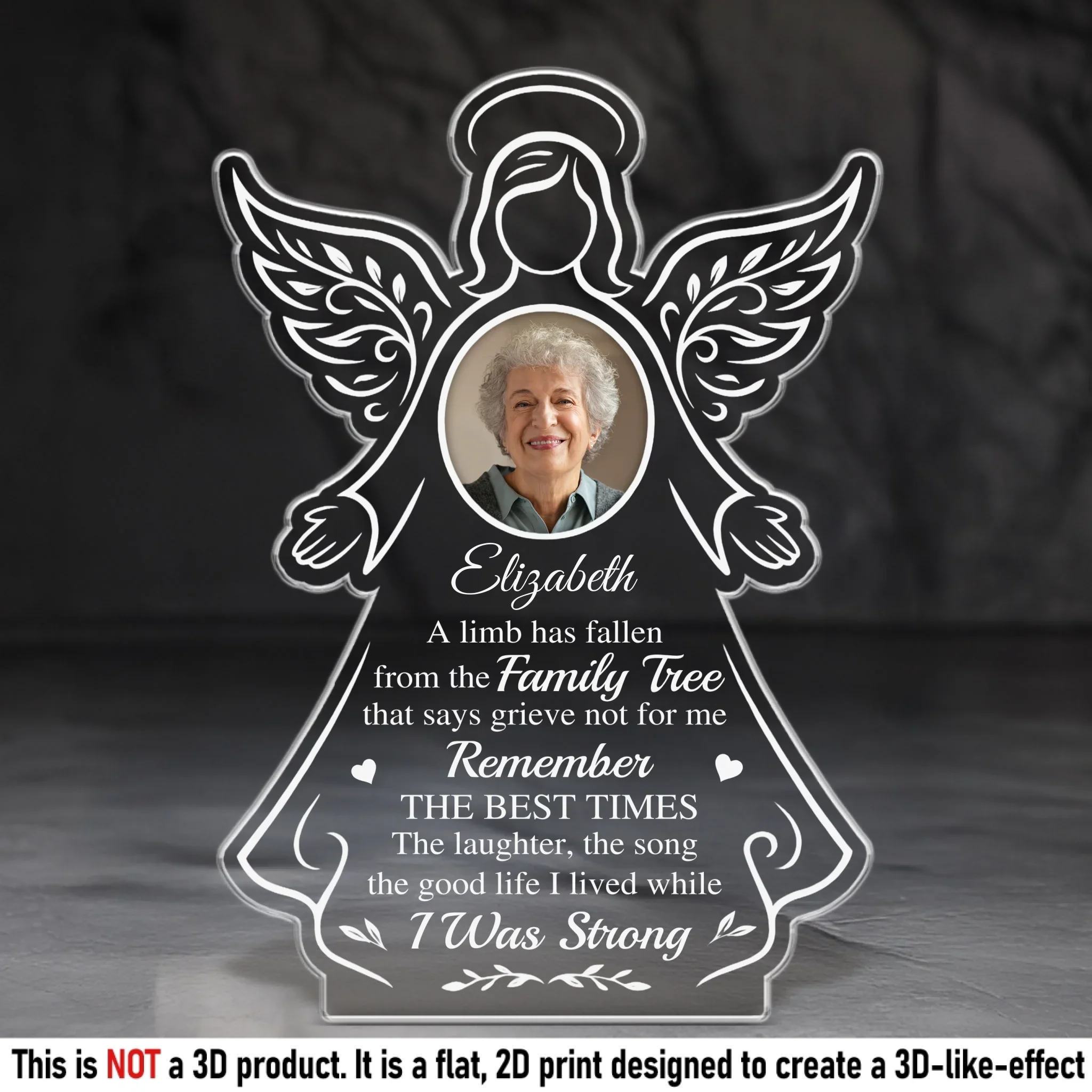 Custom Photo Acrylic Plaque - Personalized Memorial Sympathy Gifts For Loss Of Mom, Dad - A Life Beautifully Remembered - Robaser