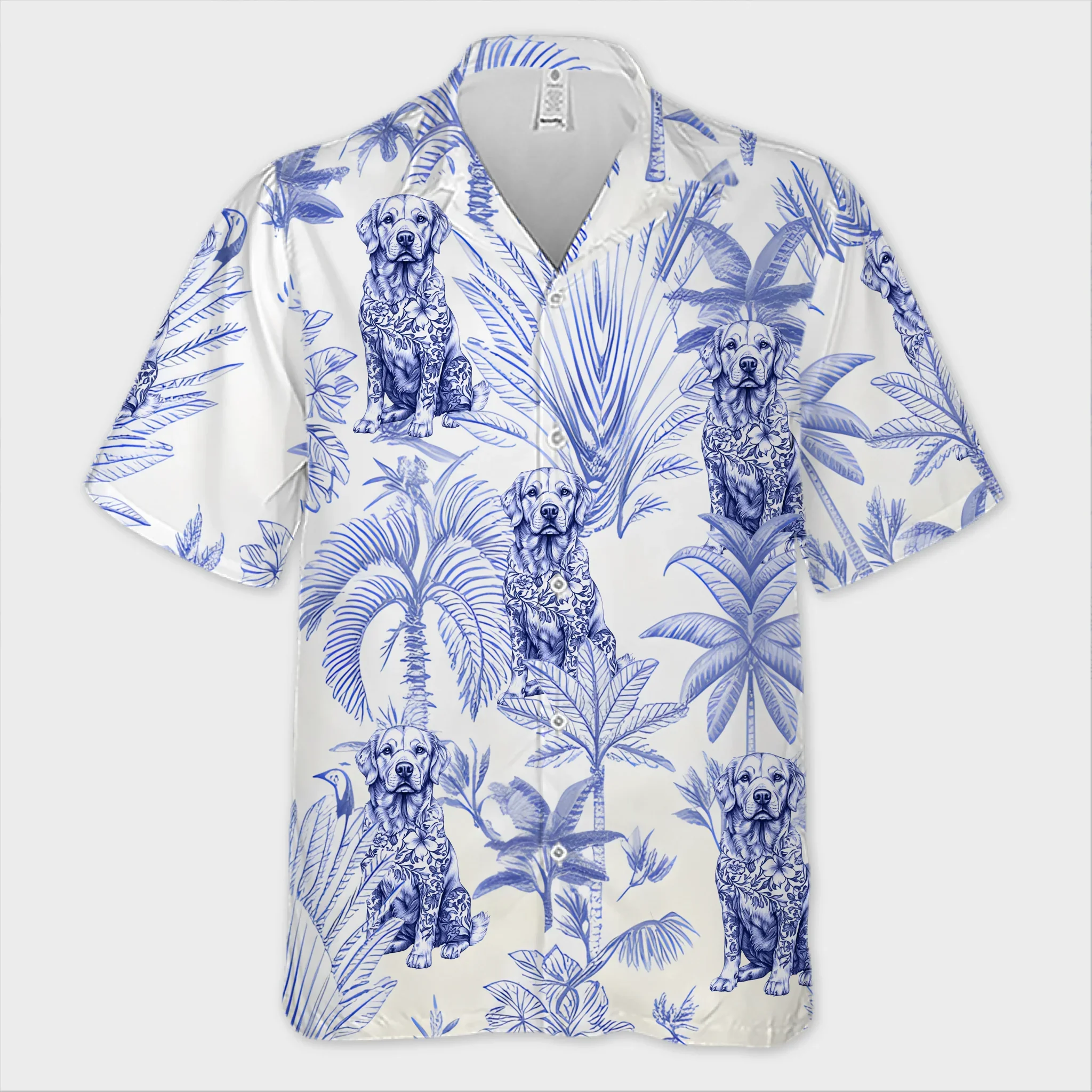 Tropical Pup Vibes - Dog Personalized Custom Unisex Tropical Hawaiian Aloha Shirt - Summer Vacation Gift, Gift For Pet Owners, Pet Lovers, Travel Lovers - Robaser