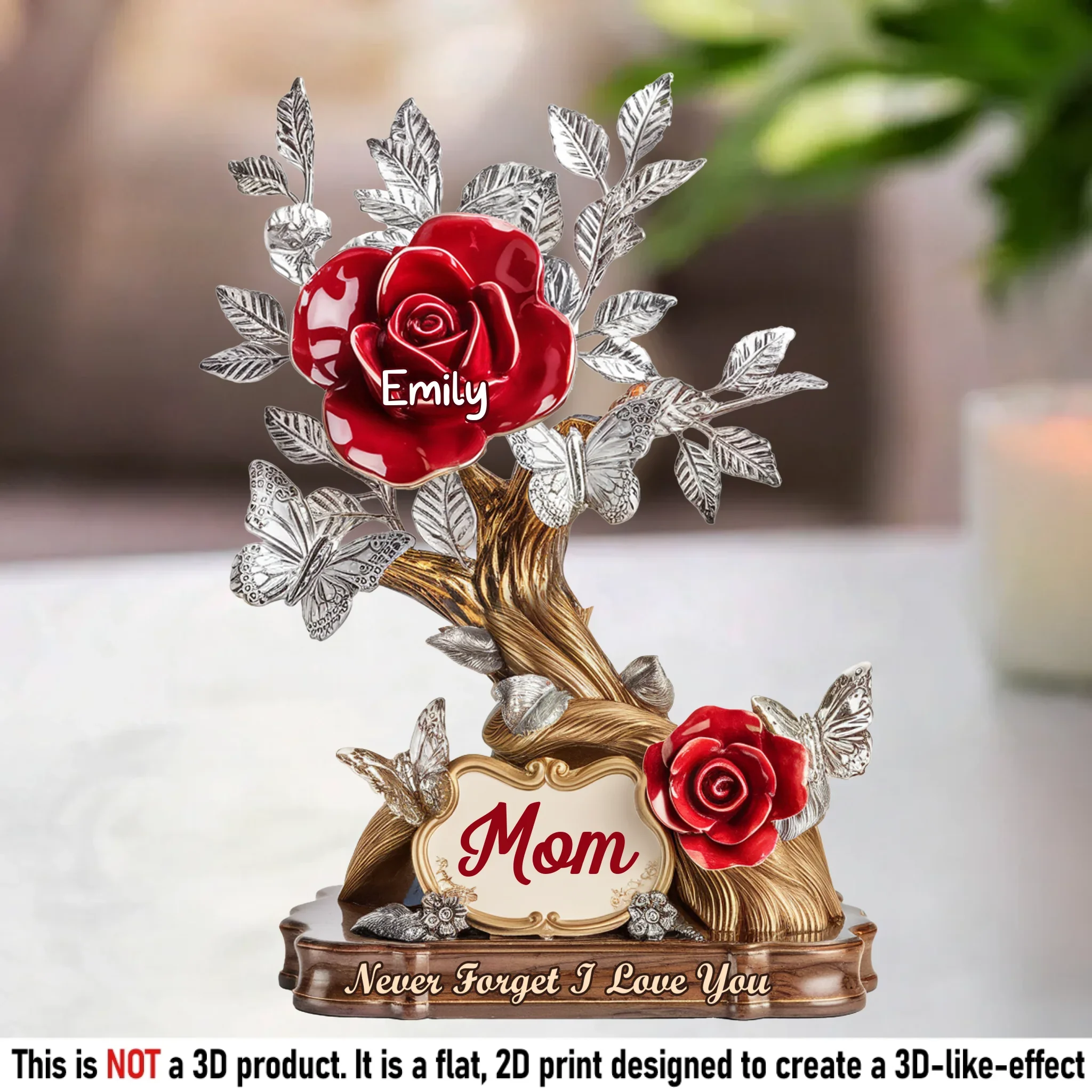 Each Rose, A Piece Of Her Heart - Family Personalized Custom Acrylic Plaque Custom Shape - Mother's Day, Gift For Mom, Grandma - Robaser