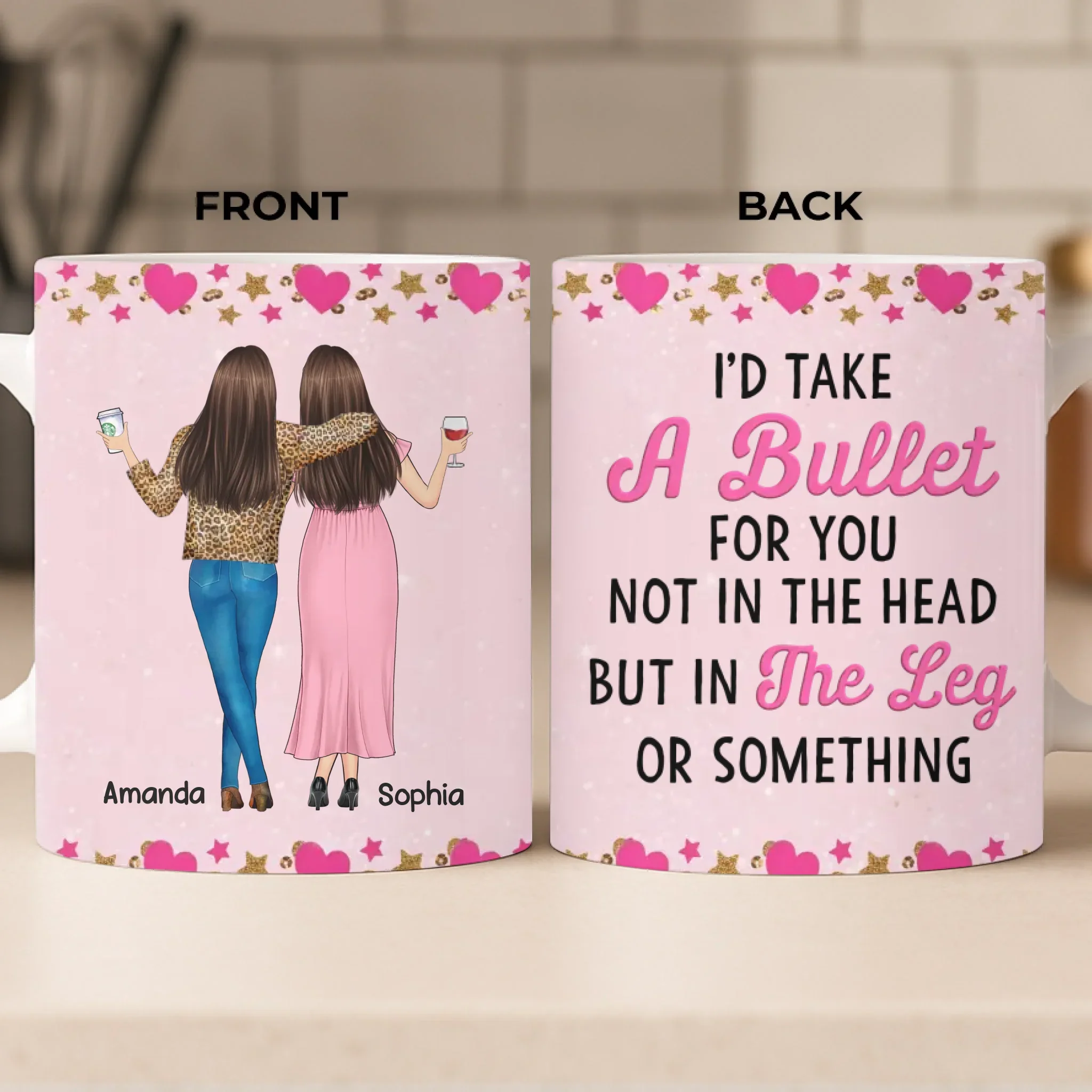 Custom Mug - Personalized Best Friend Birthday Gifts For Women, Besties, Sisters, BFF - Always Better Together - Robaser