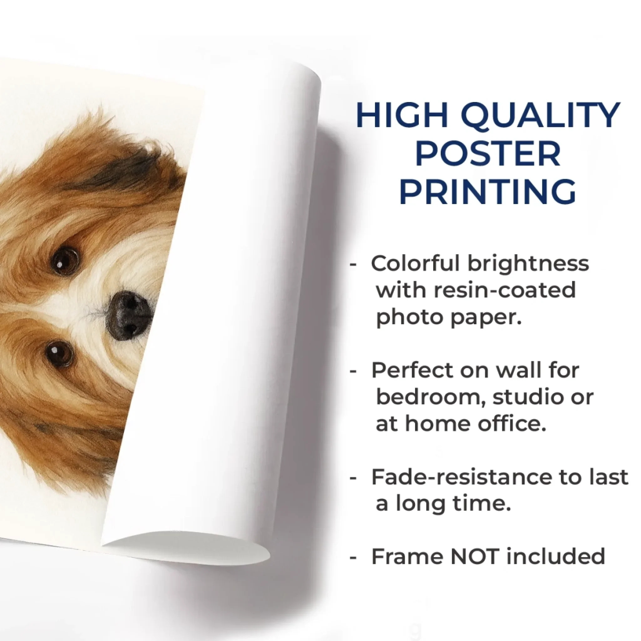 Custom Photo Vertical Poster - Personalized Birthday  Gifts For Dog Cat Lovers, Dog Dad And Mom, Cat Owners - Pawtrait Perfection - Robaser