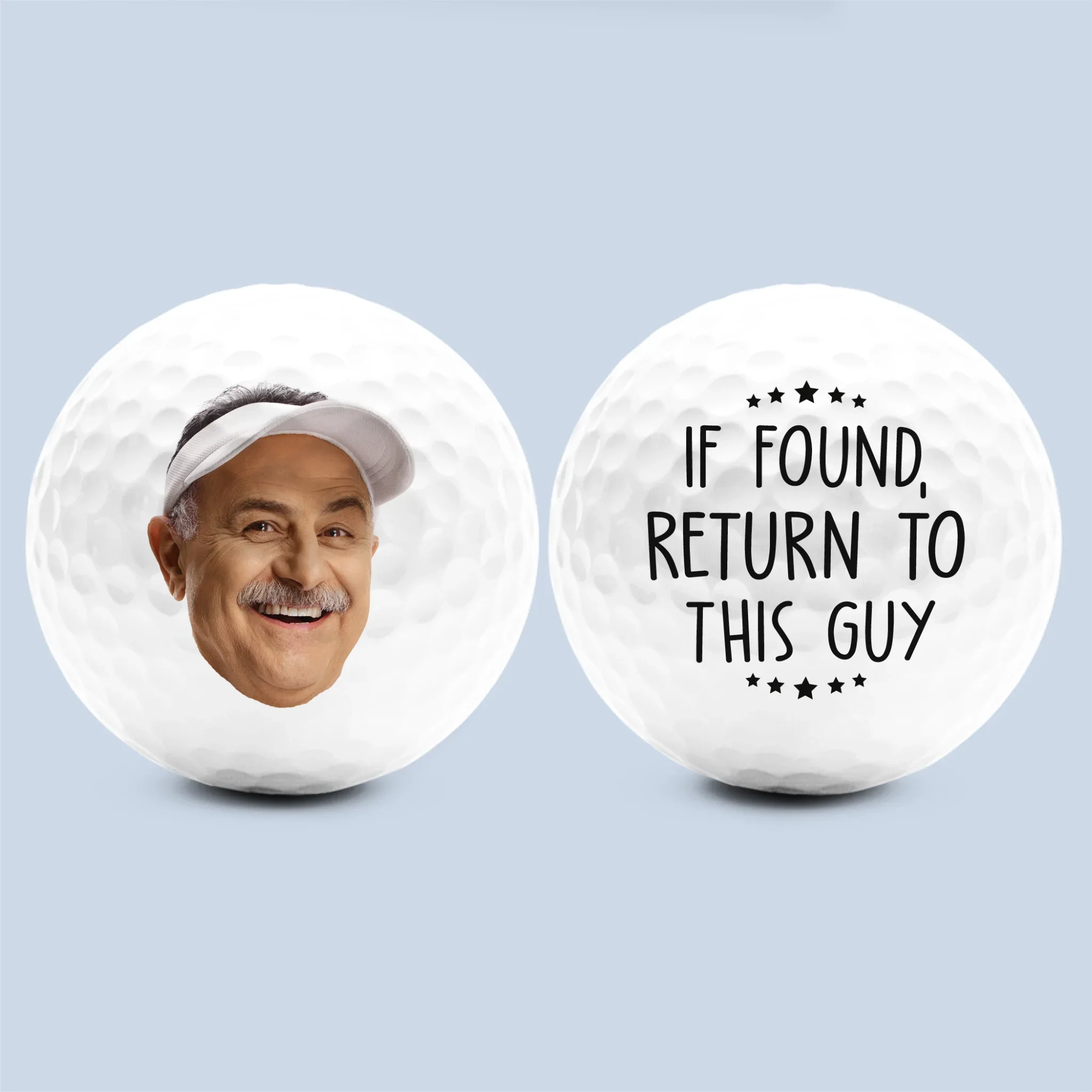 Custom Photo If Found, Return To This Guy - Family Personalized Custom Golf Ball - Gift For Sport Lovers, Sport Players, Dad, Grandpa - Robaser