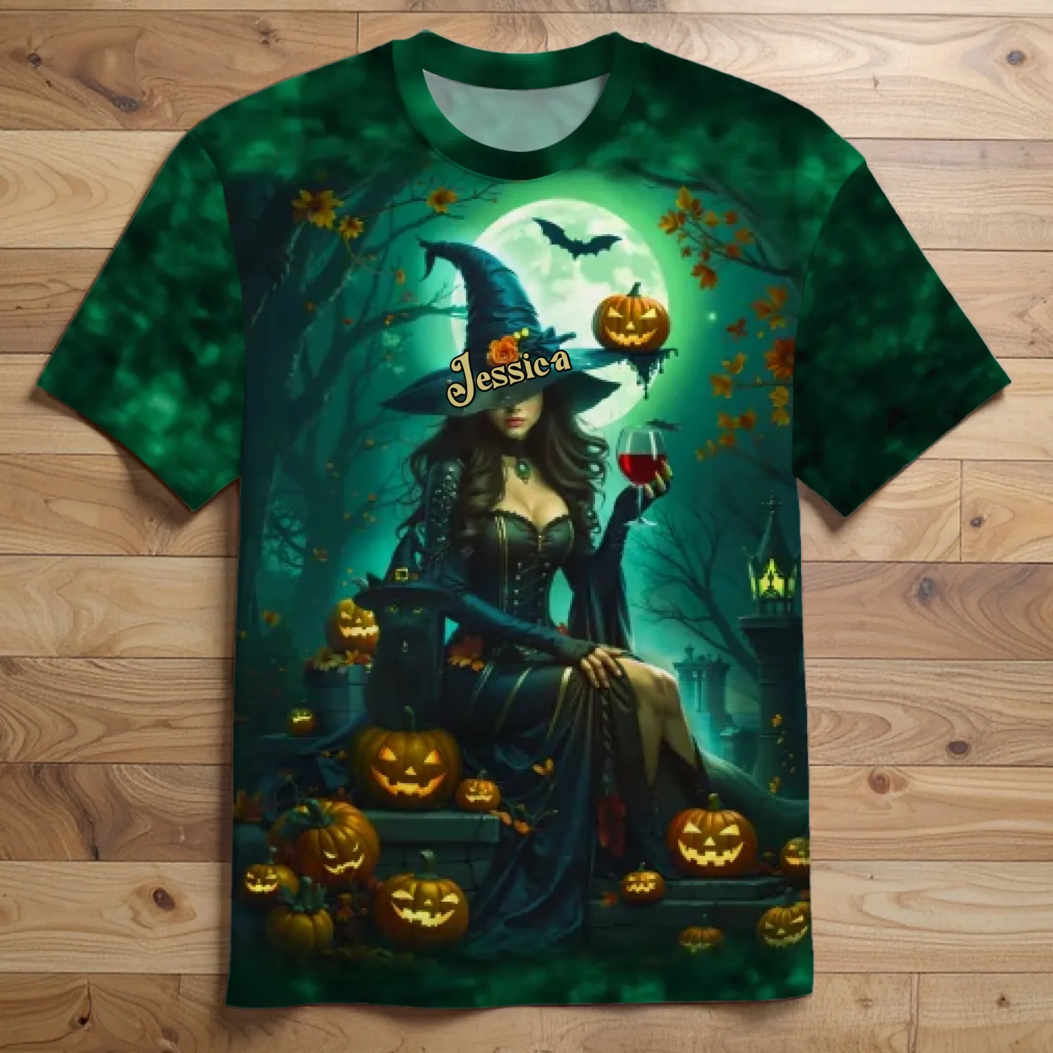 Custom Unisex T-shirt - Personalized Halloween Witchy Gifts For Women - Spooky Witch Energy - Robaser