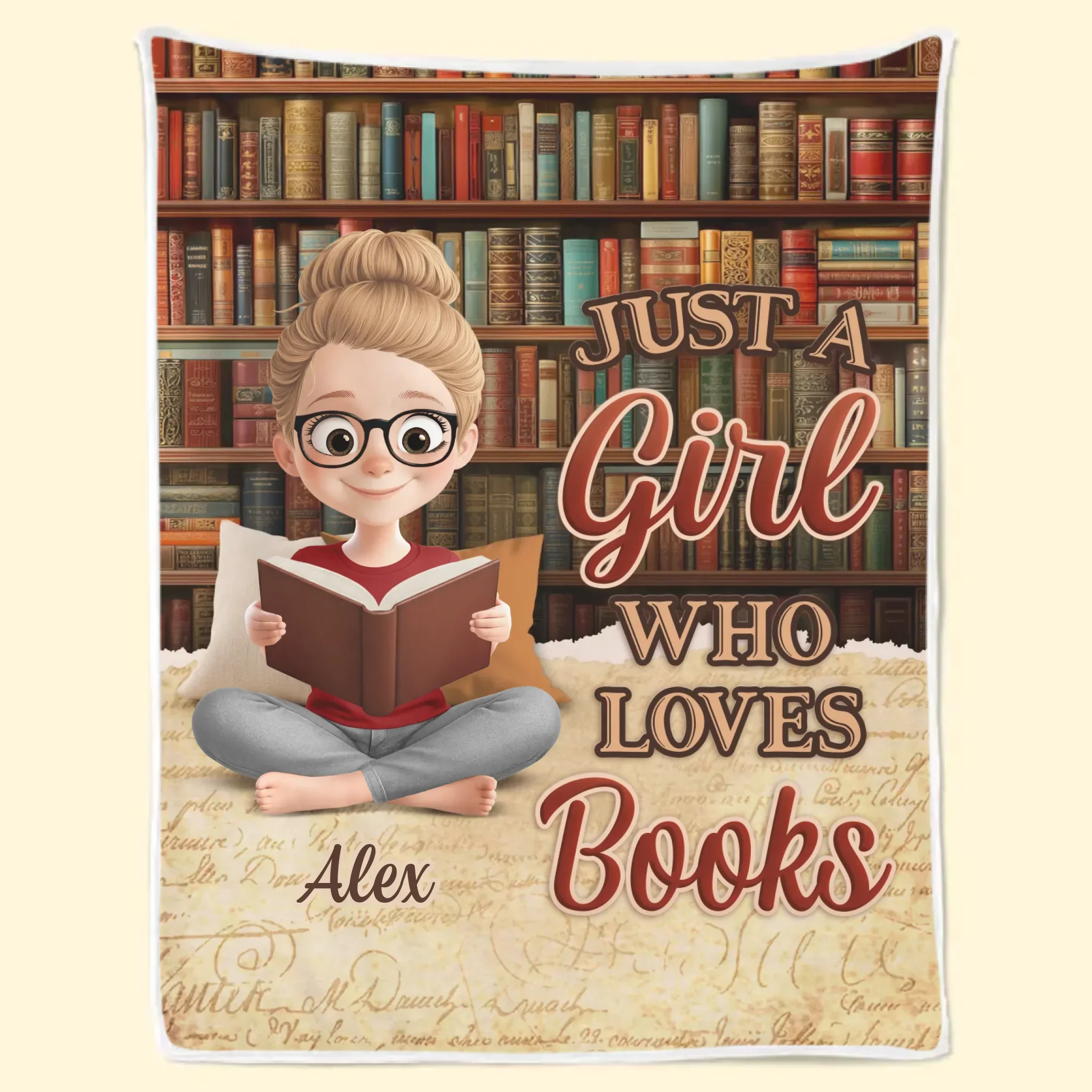 Custom Blanket - Personalized Bookish Gifts For Book Lovers, Bookworms, Readers - Book Blanket Bliss - Robaser