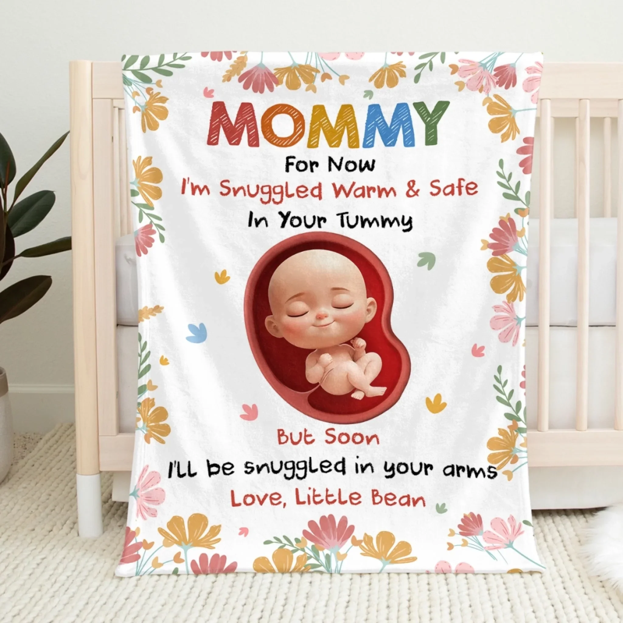 Custom Blanket - Personalized Baby Shower, Gender Reveal Gifts For New Moms, New Dads, New Parents - Snuggled In Your Love, Always - Robaser