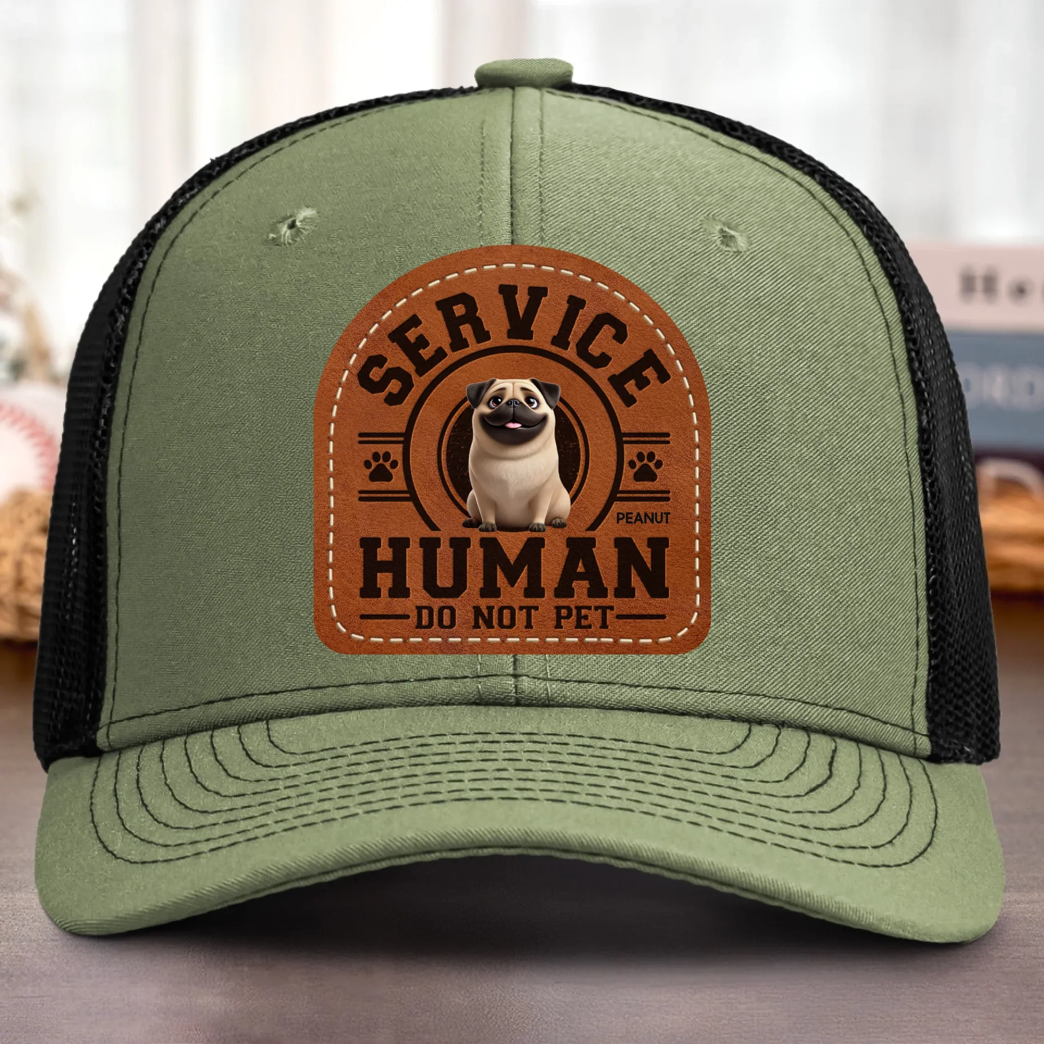 Custom Shaped Leather Patch Hat - Personalized Birthday Gifts For Dog Lovers, Dog Dad And Mom - Proud Dog Dad - Robaser