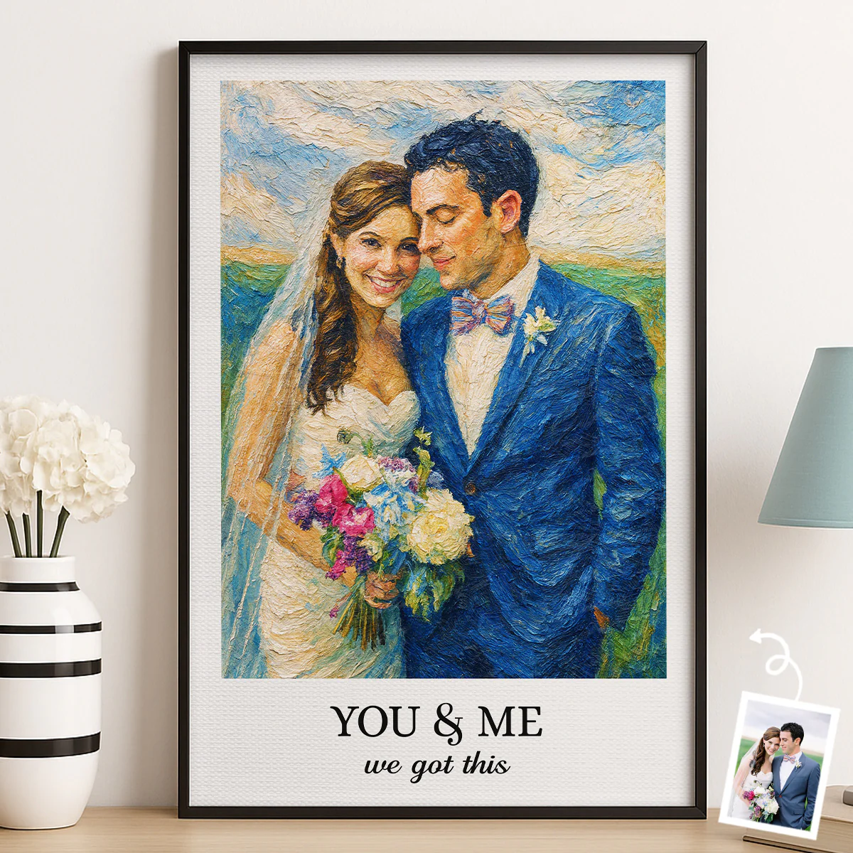 Custom Photo Vertical Poster - Personalized Anniversary Wedding Gifts For Husband And Wife, Him And Her - Just Us, Just Love - Robaser