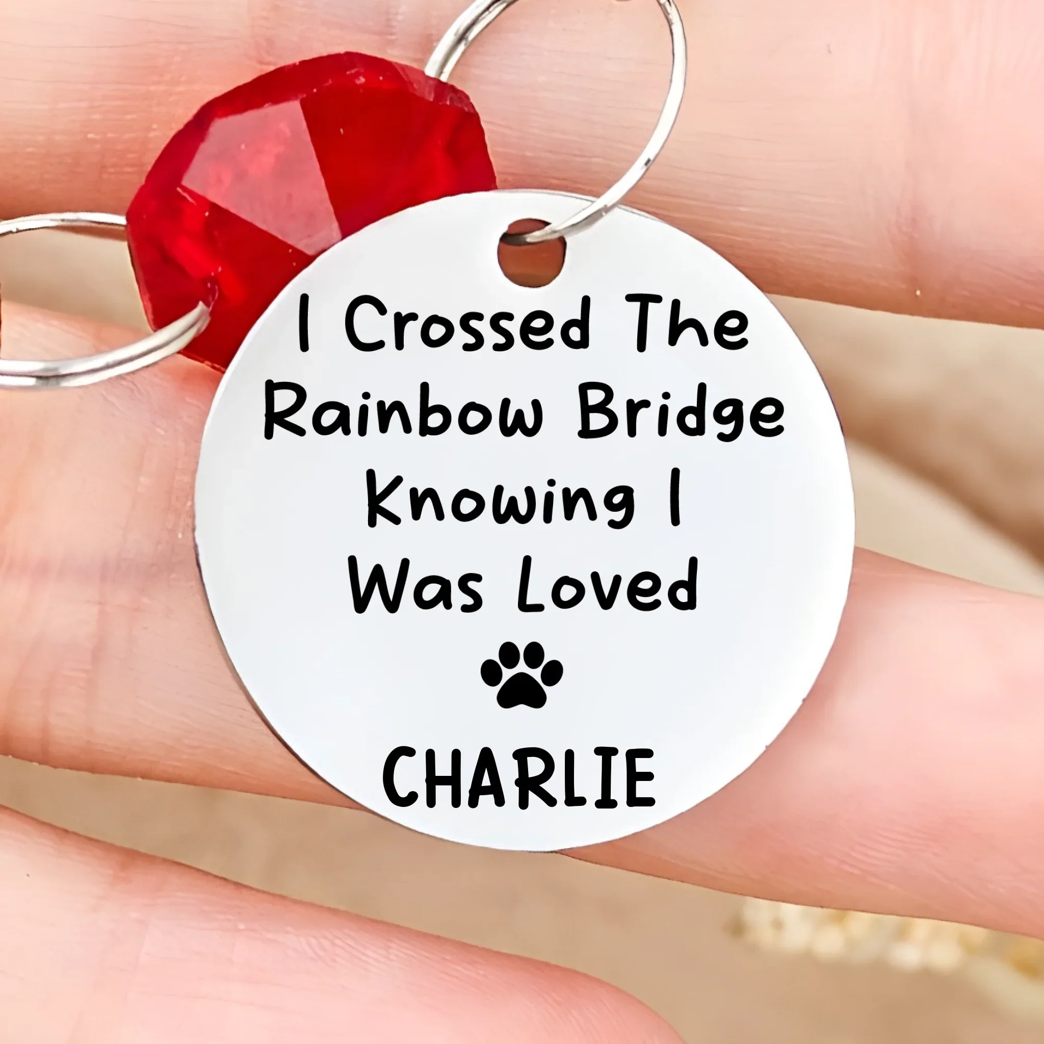 Forever In My Heart - Memorial Personalized Custom Rainbow Bridge Suncatcher - Sympathy Gift For Pet Owners, Pet Lovers - Robaser