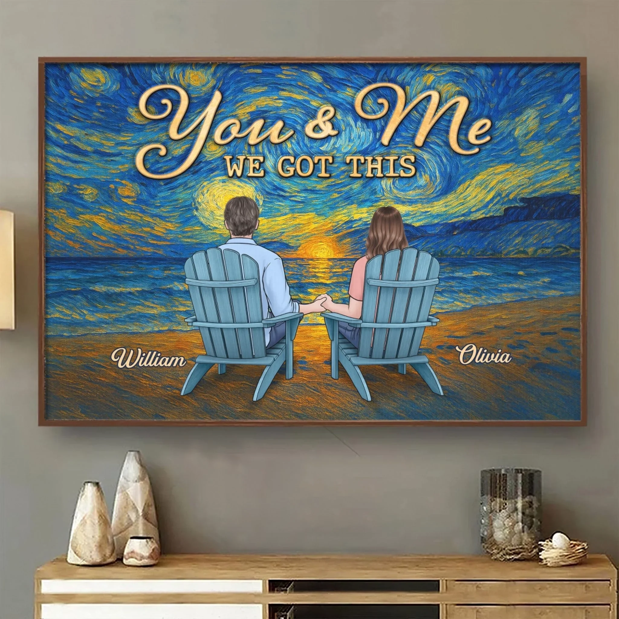Custom Horizontal Poster - Personalized Anniversary Wedding Gifts For Husband And Wife, Him And Her - Still My Favorite View - Robaser