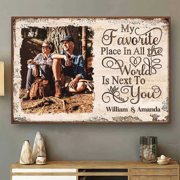 Custom Photo My Favorite Love Story Is Ours - Couple Personalized Custom Horizontal Poster - Gift For Husband Wife, Anniversary - Robaser