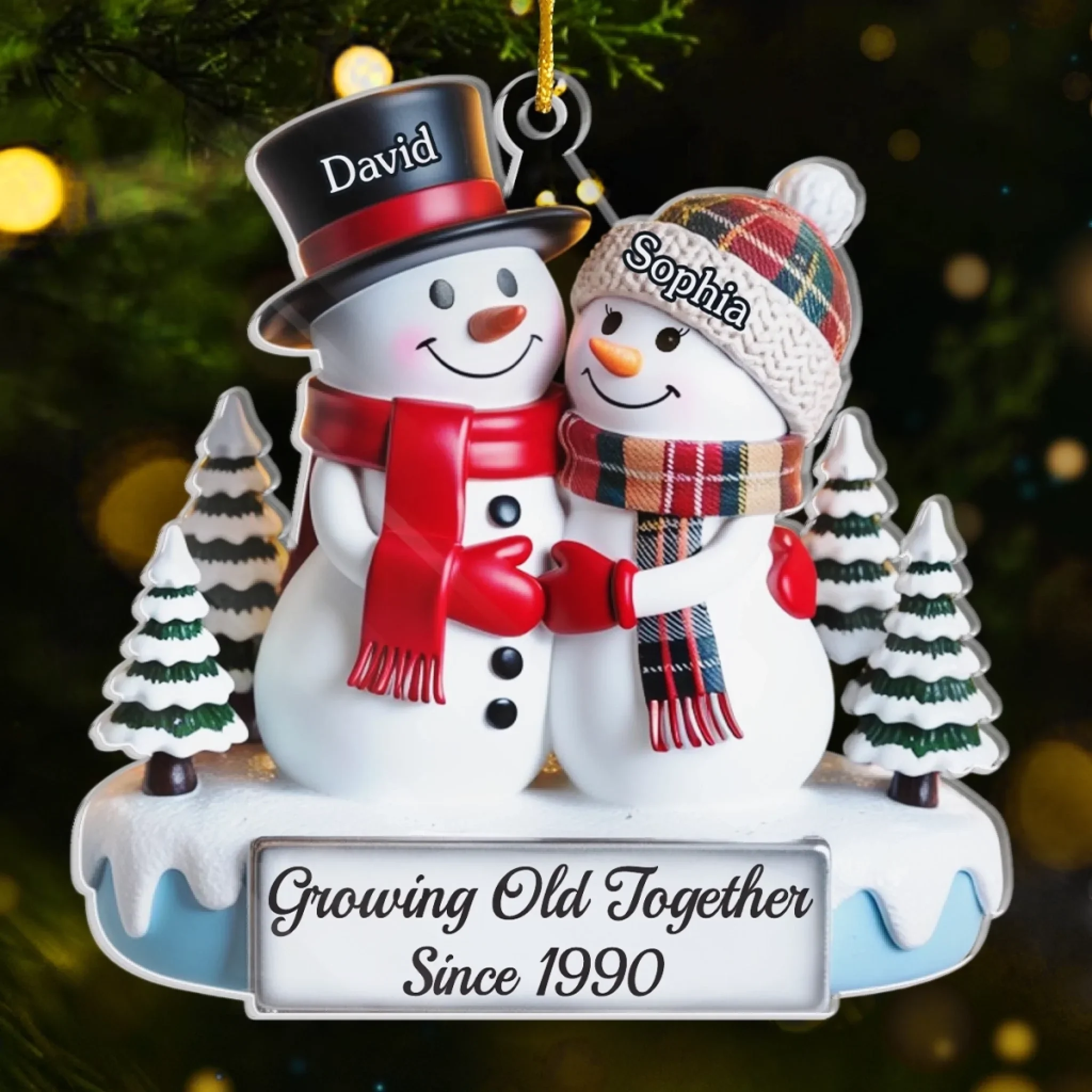 Custom Acrylic Ornament - Personalized Anniversary Christmas Wedding Gifts For Husband And Wife, Him And Her - Love  s Sweetest Tradition - Robaser