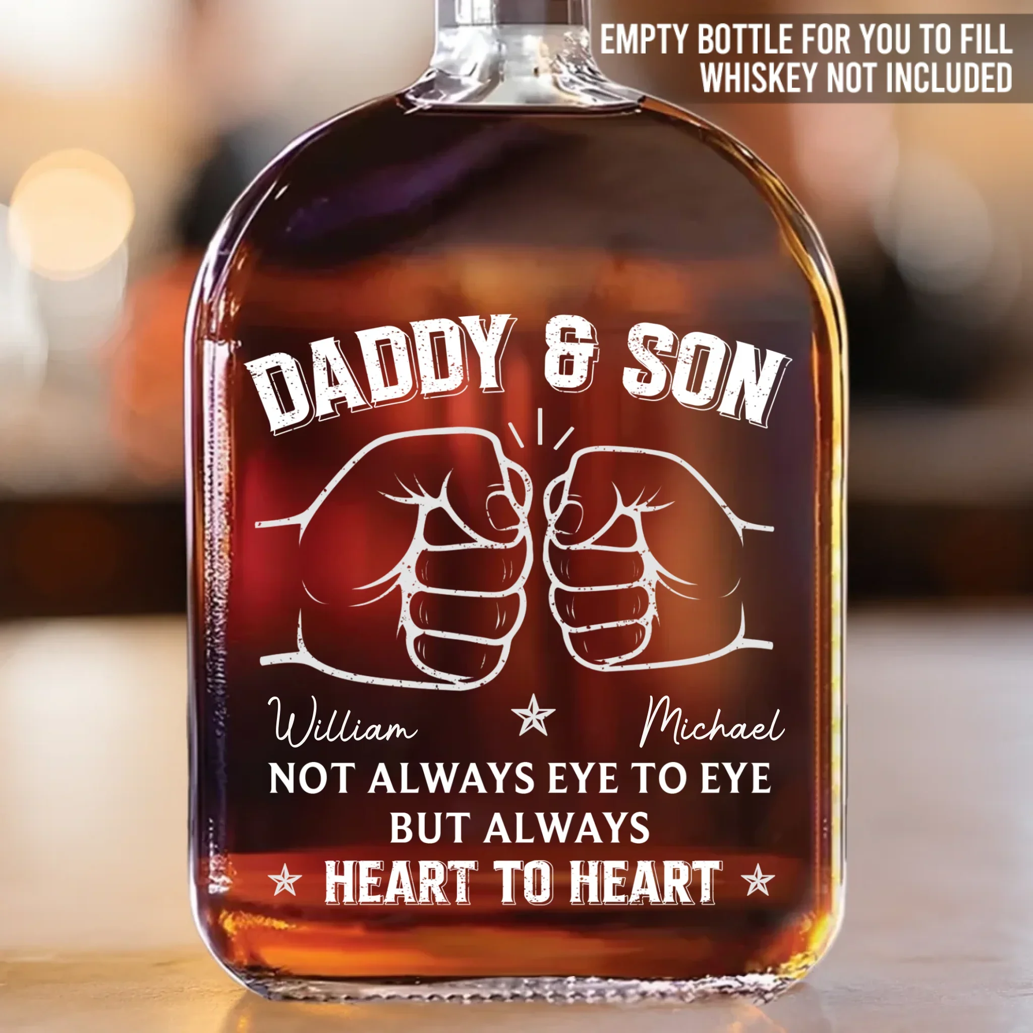 Custom Whiskey Bottle - Personalized Birthday Gifts For Mom, Dad, Son - Keep Calm And Pour On - Robaser