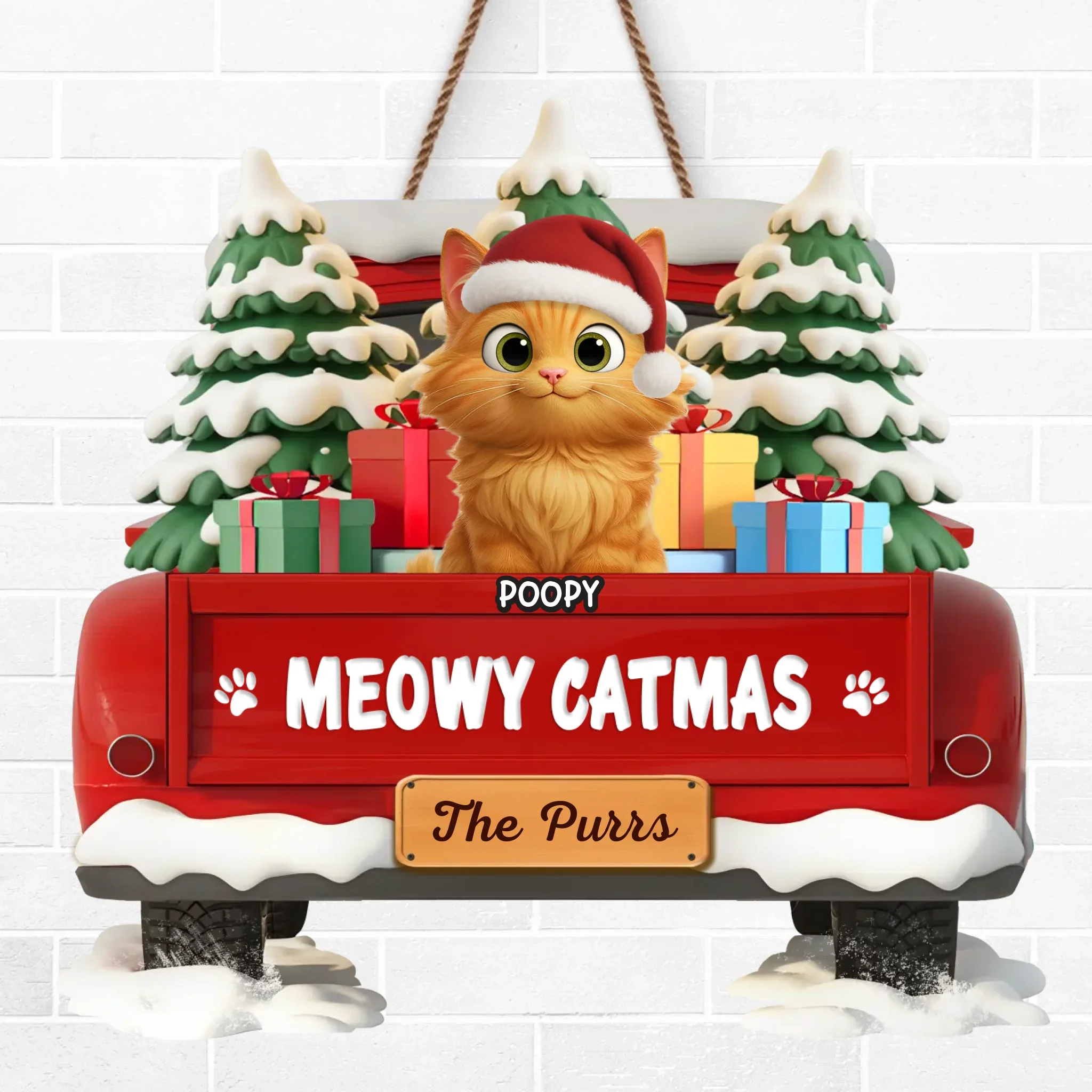 Custom Wood Sign - Personalized Christmas Birthday Gifts For Cat Lovers, Cat Mom And Dad - Whiskers Welcome Here - Robaser